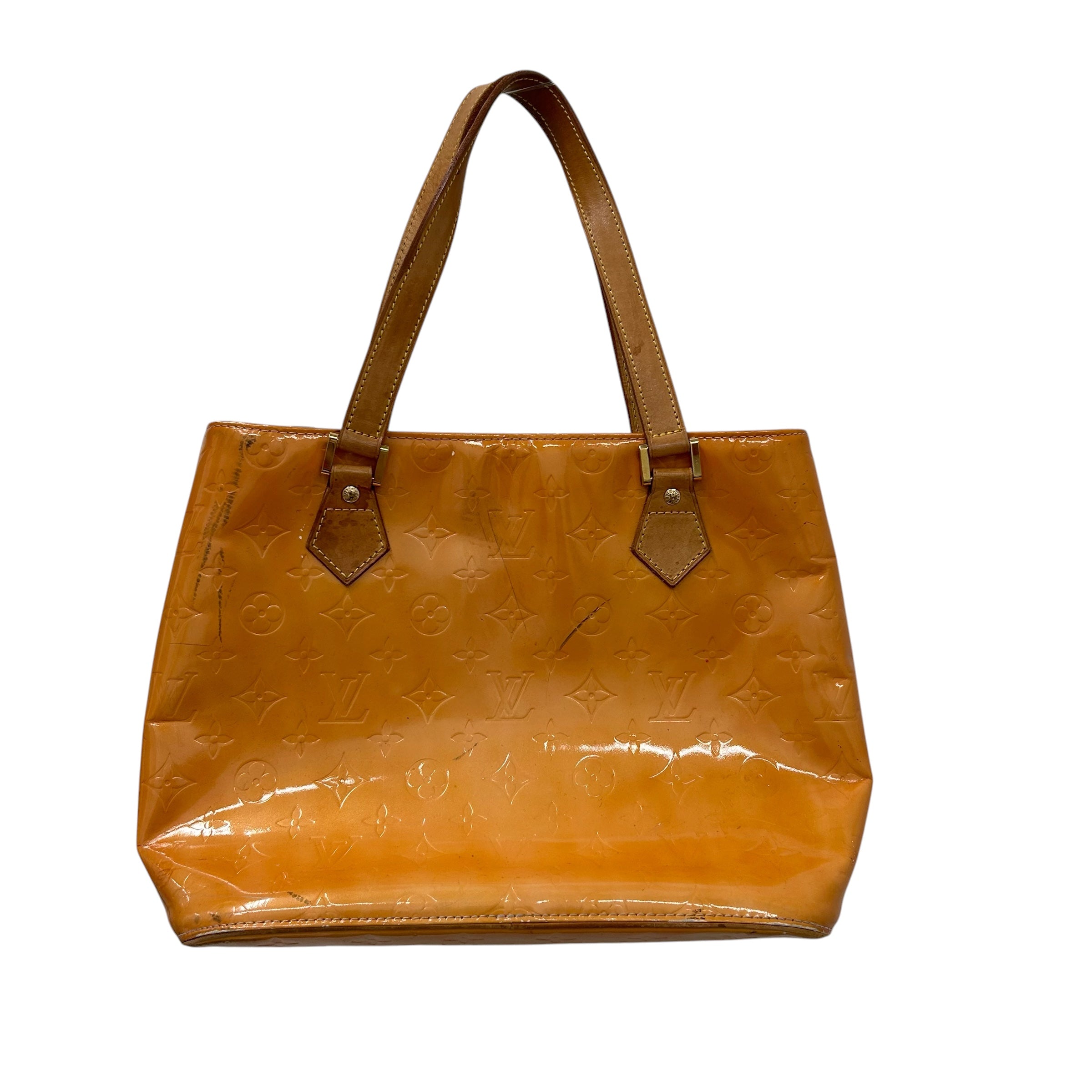 LOUIS VUITTON/Tote Bag/Monogram/Leather/YEL/Vernis Yellow view 2