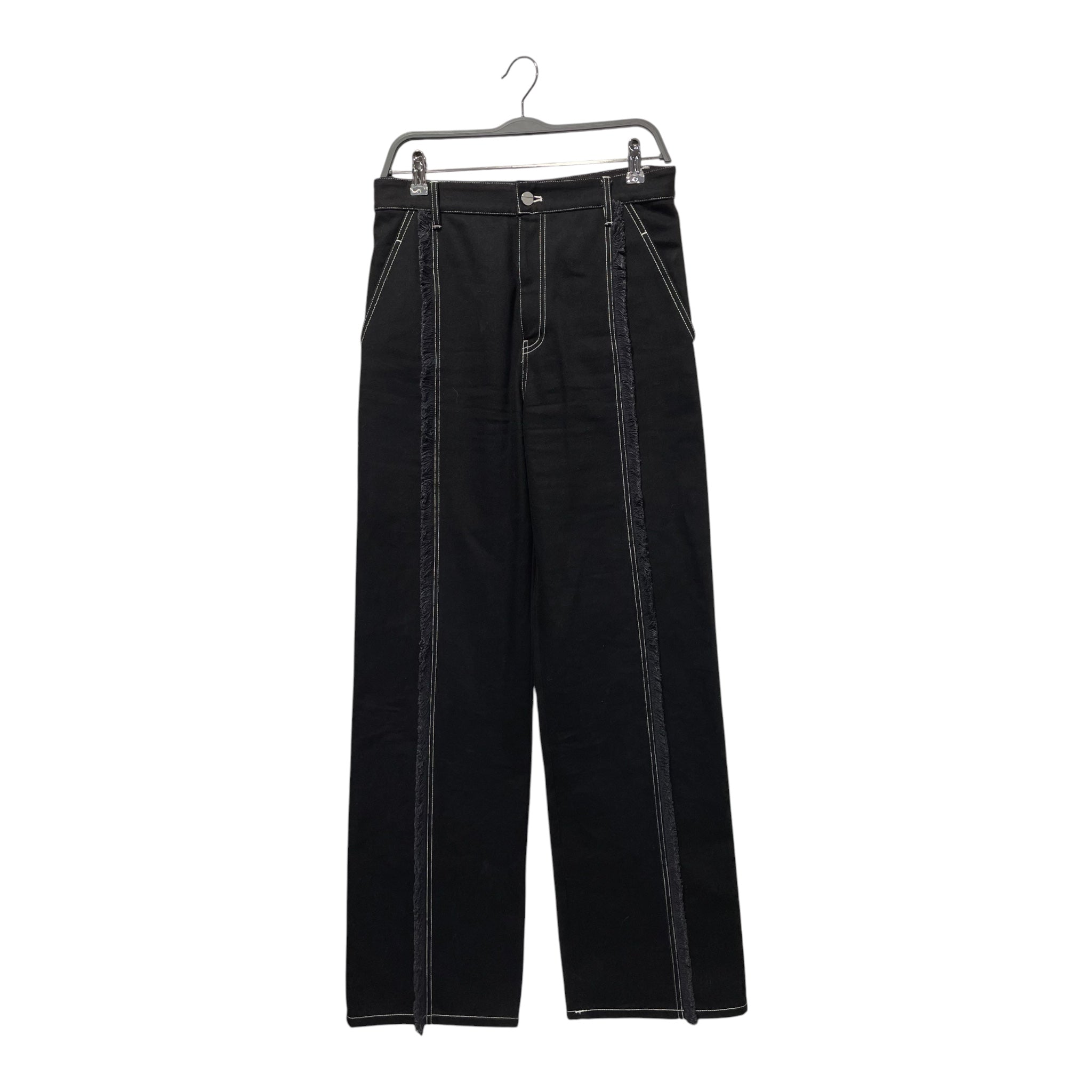 DION LEE/Straight Pants/XS/Stripe/Denim/BLK/ view 1