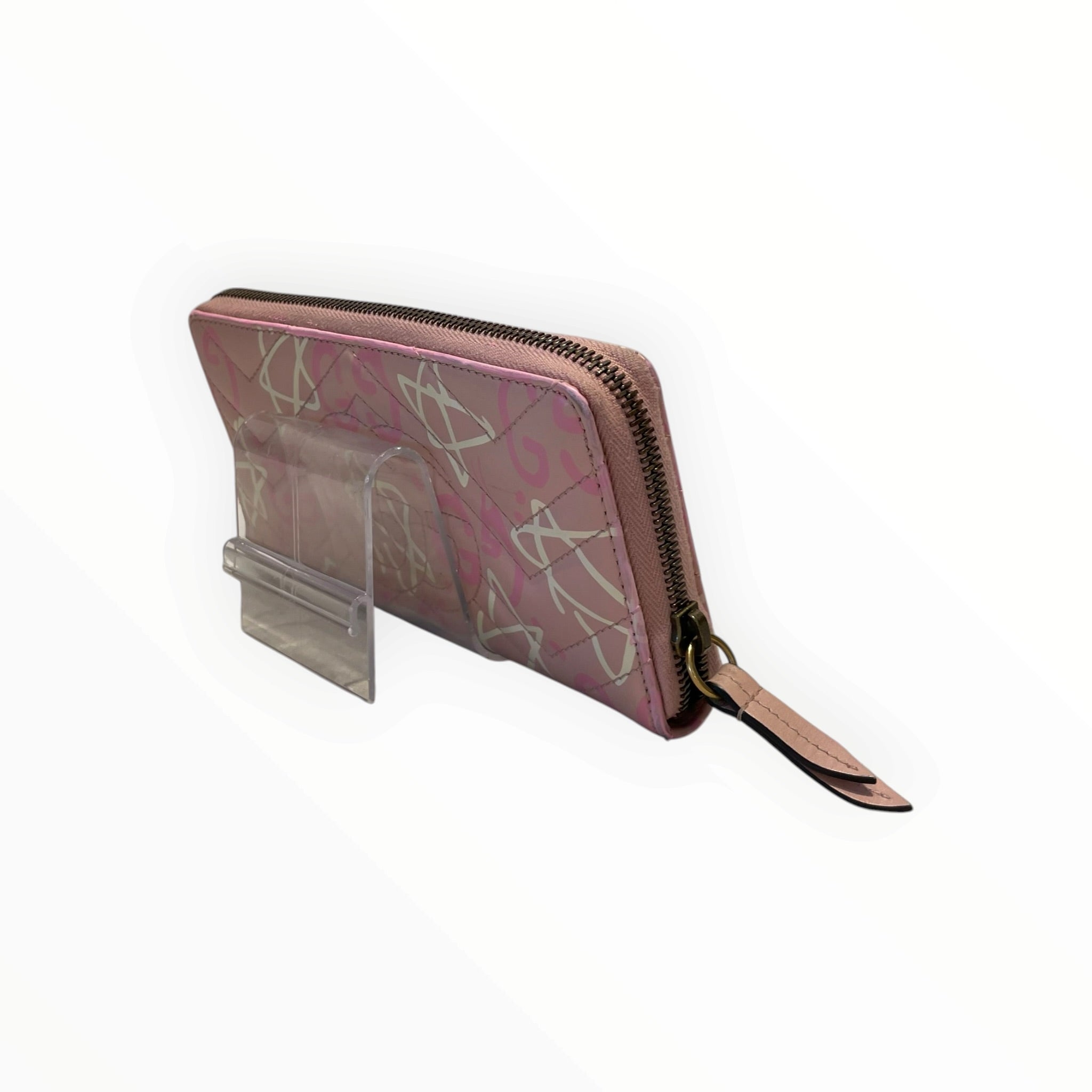 GUCCI/Long Wallet/All Over Print/Leather/PNK/L's/quilted ghost gg marmont view 2