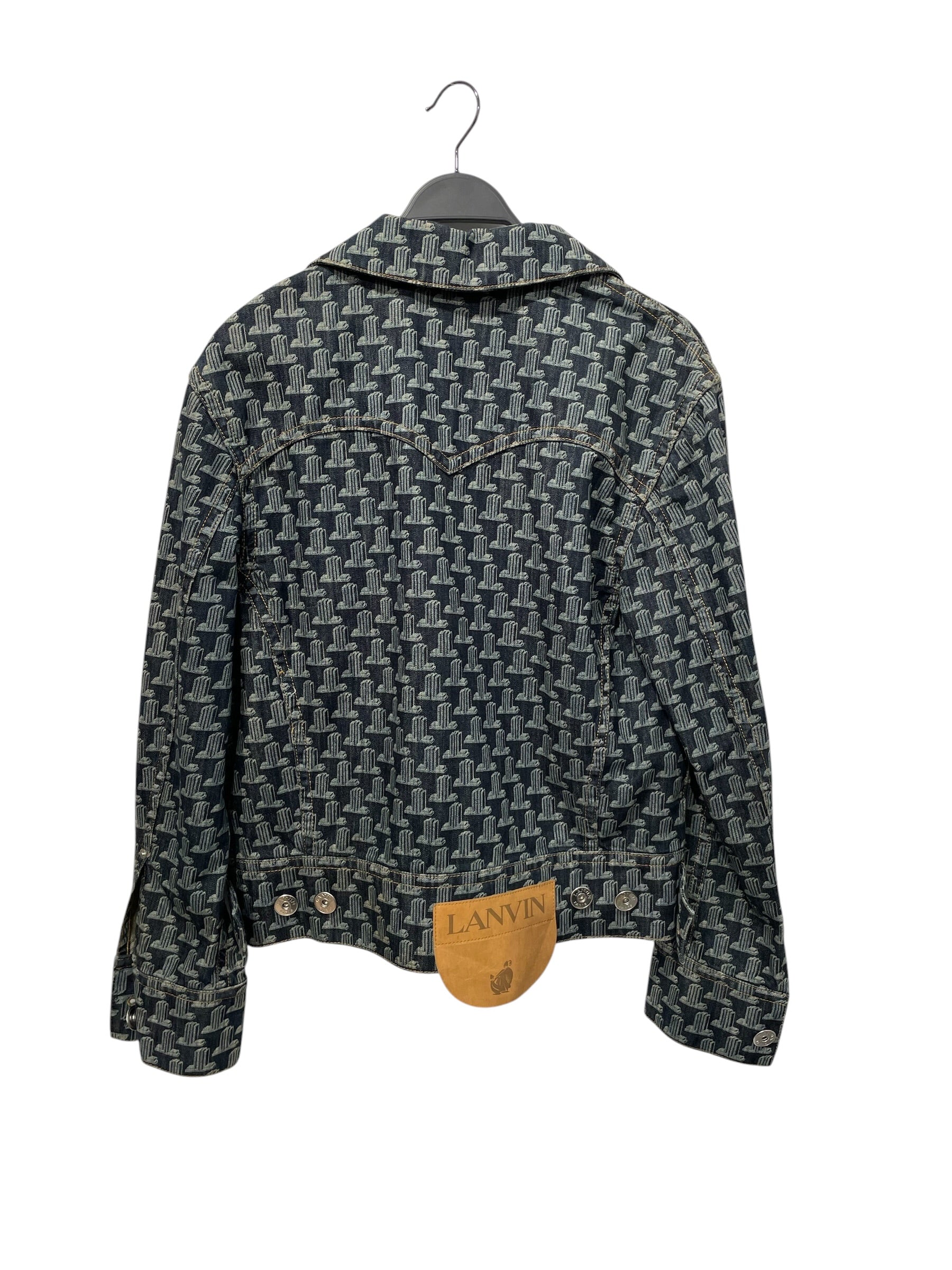 LANVIN/Denim Jkt/46/Denim/NVY/All Over Print/ALL OVER LOGO view 2