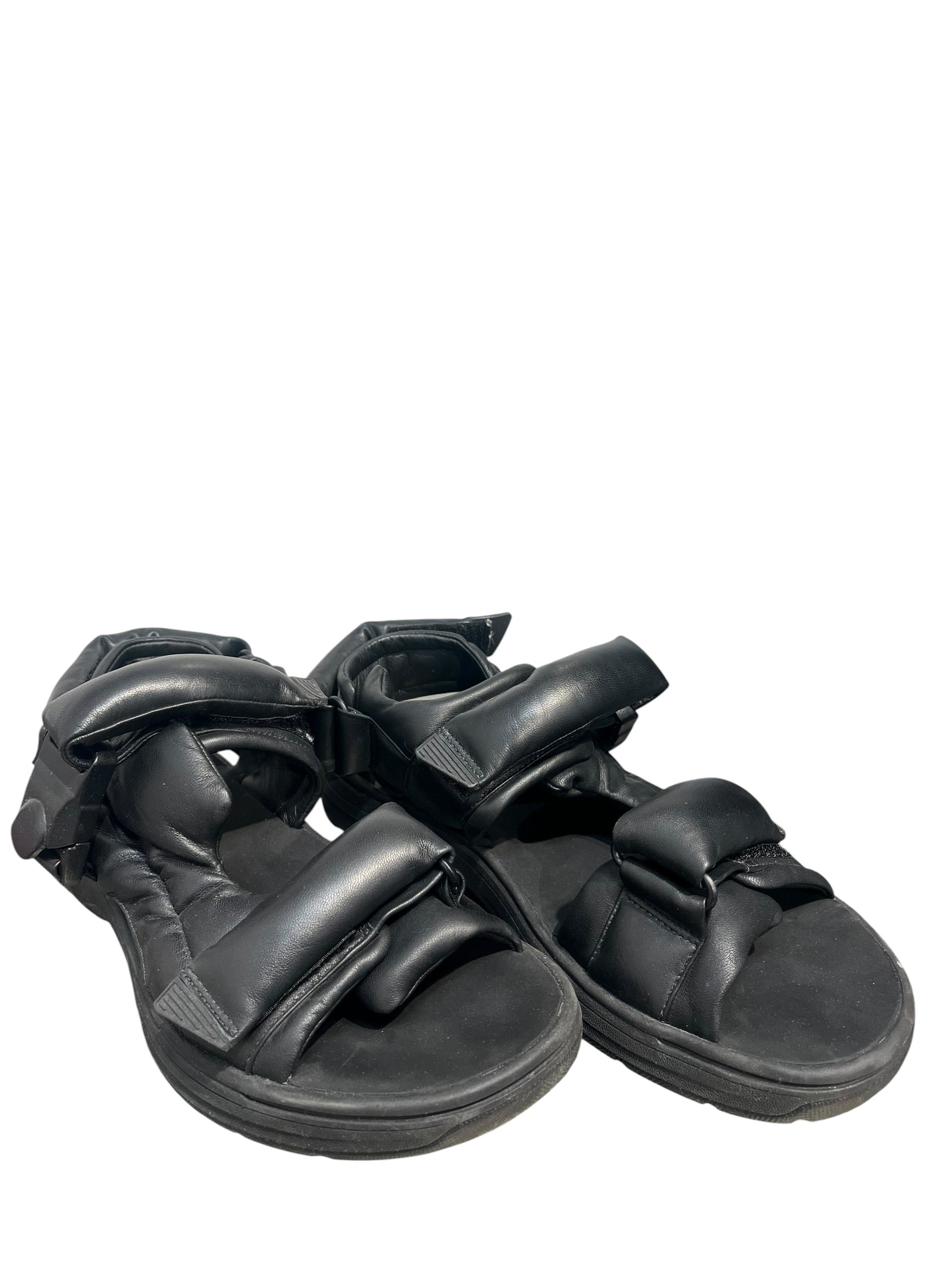 MARTINE ROSE/Clarks/Sandals/US 10/Leather/BLK/BLACK PUFFY SANDALS view 2