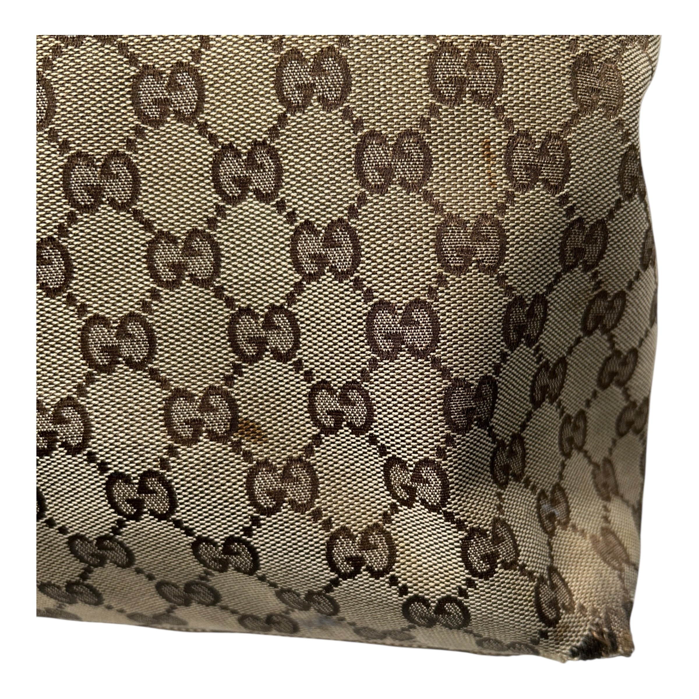 GUCCI/Tote Bag/Monogram/BRW/TOTE BAG RED/GRN HANDLES view 4
