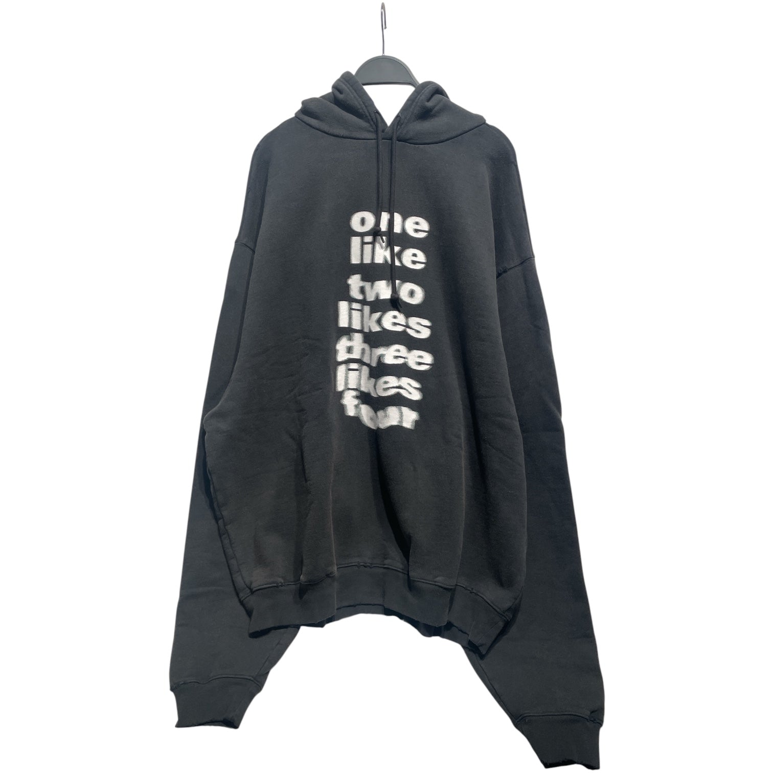 BALENCIAGA/Hoodie/XS/Cotton/BLK/Oversize/one likes two likes three like view 1