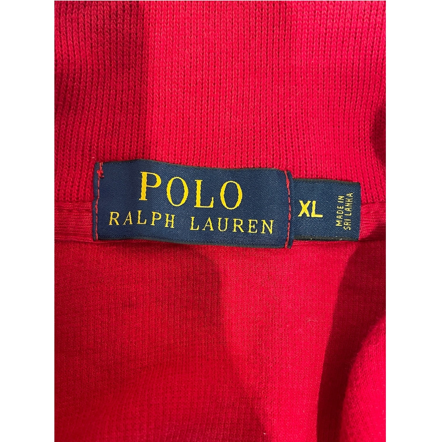 POLO RALPH LAUREN/Heavy Cardigan/XL/Cotton/RED/High Neck/ view 3