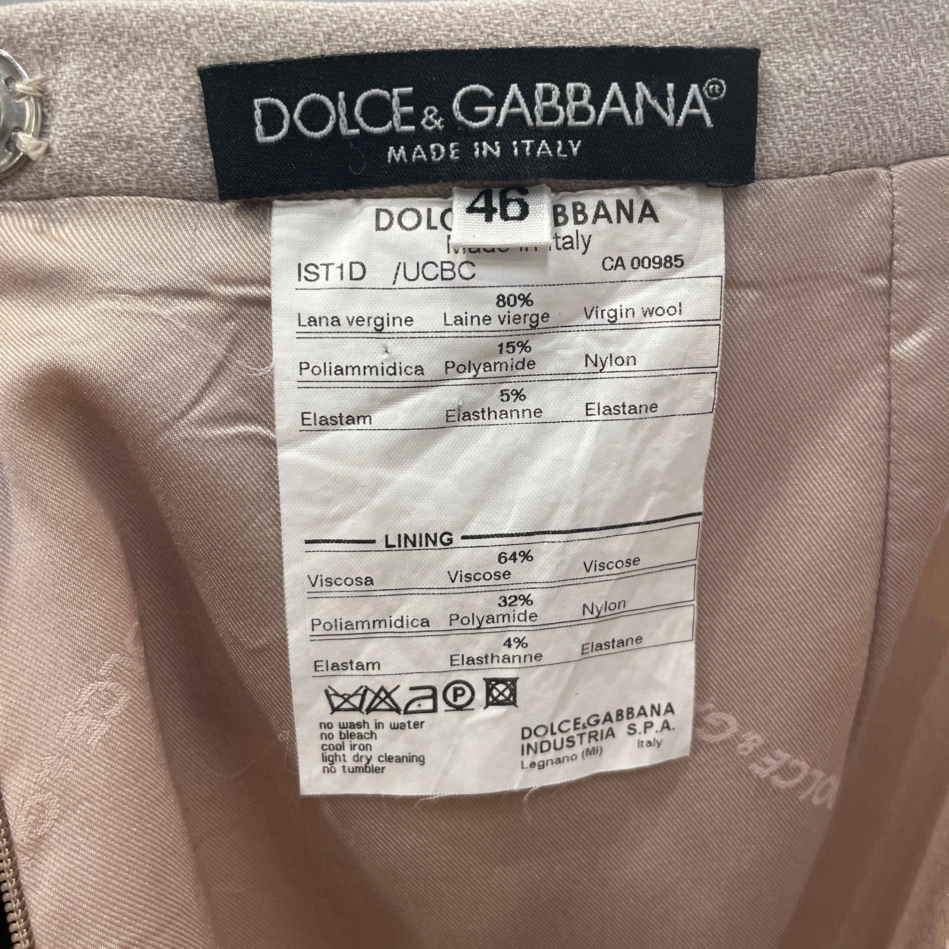 DOLCE&GABBANA/Skirt/46/Wool/CRM/A-LINE MINI SKIRT view 3