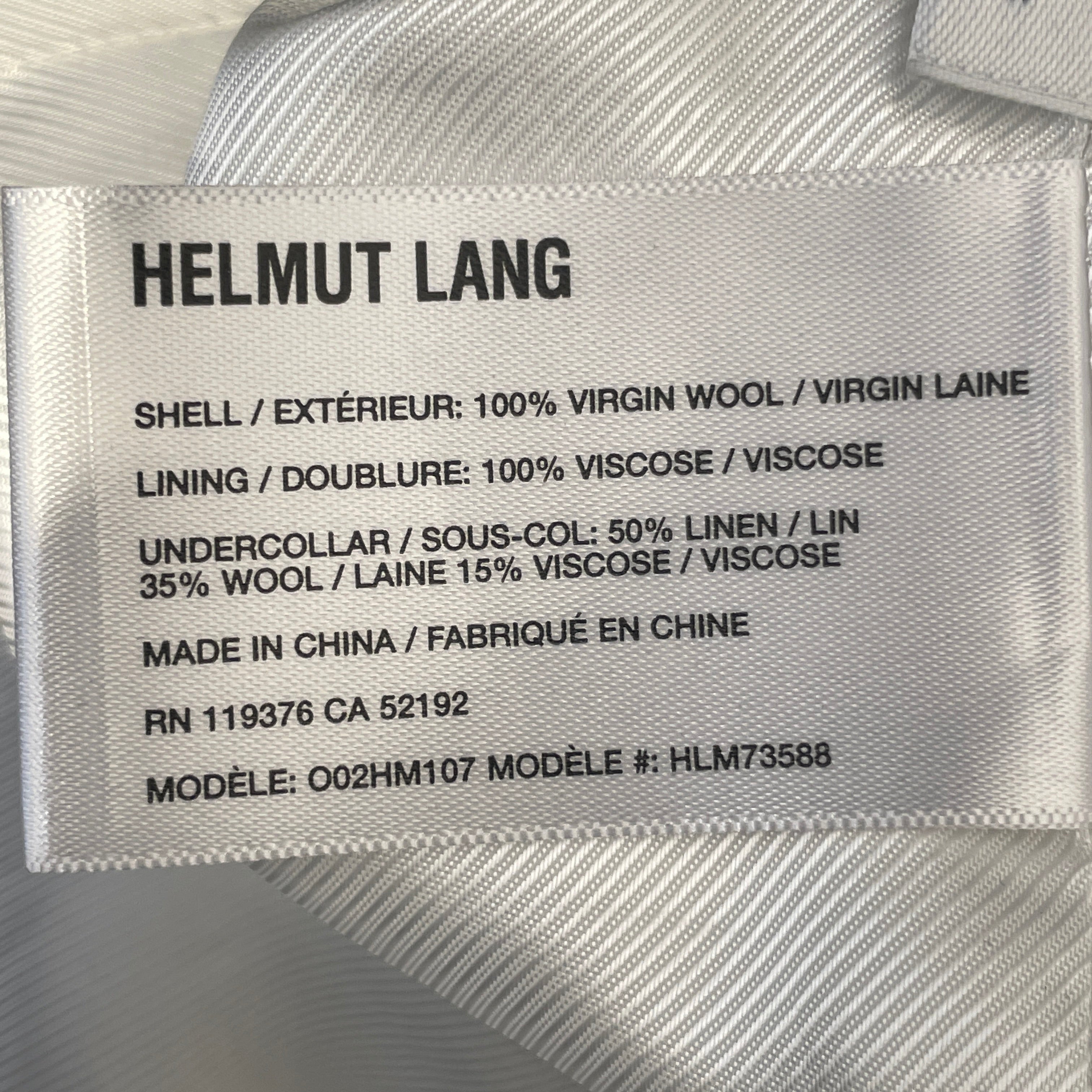 Helmut Lang/Vest/36/Cotton/BLK/ view 3