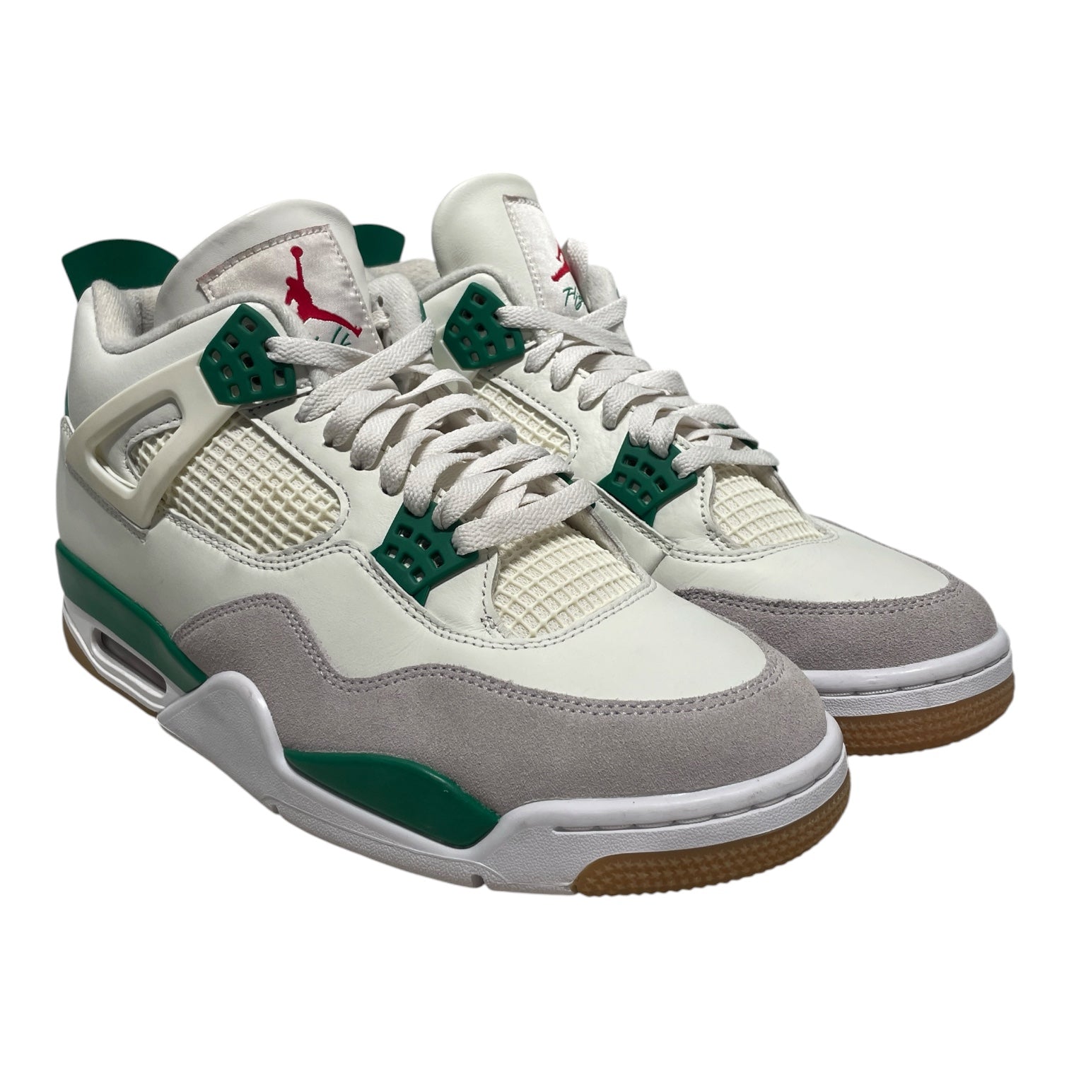 JORDAN BRAND/NIKE SB/Shoes/US 10/Leather/WHT/Jordan 4 Pine green sb view 1