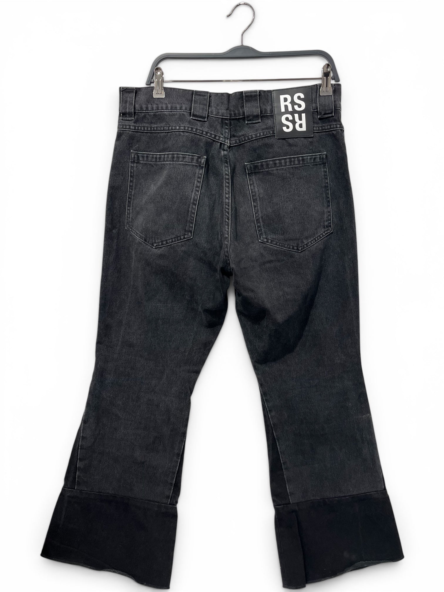 RAF SIMONS/Pants/34/Cotton/BLK/FLARE WORKWEAR JEANS view 2