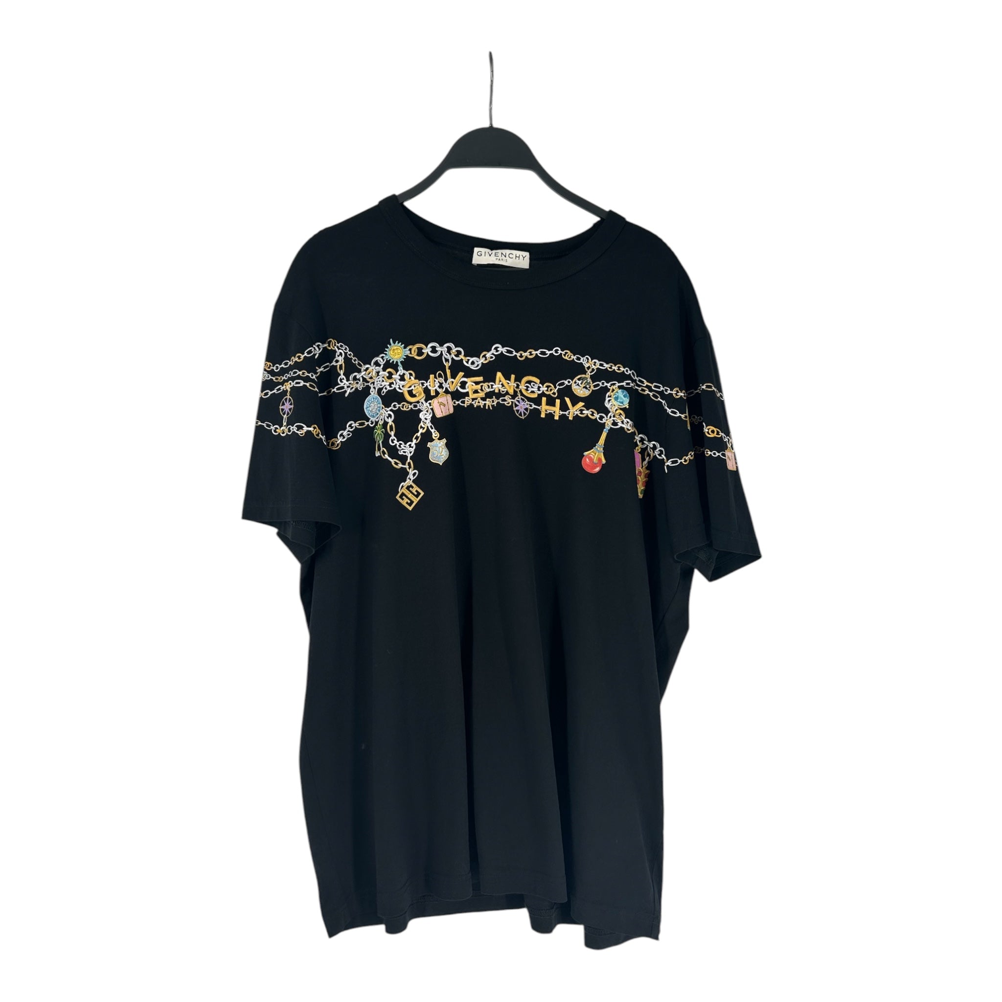 GIVENCHY/T-Shirt/M/Cotton/BLK/CHAINS JEWELS view 1