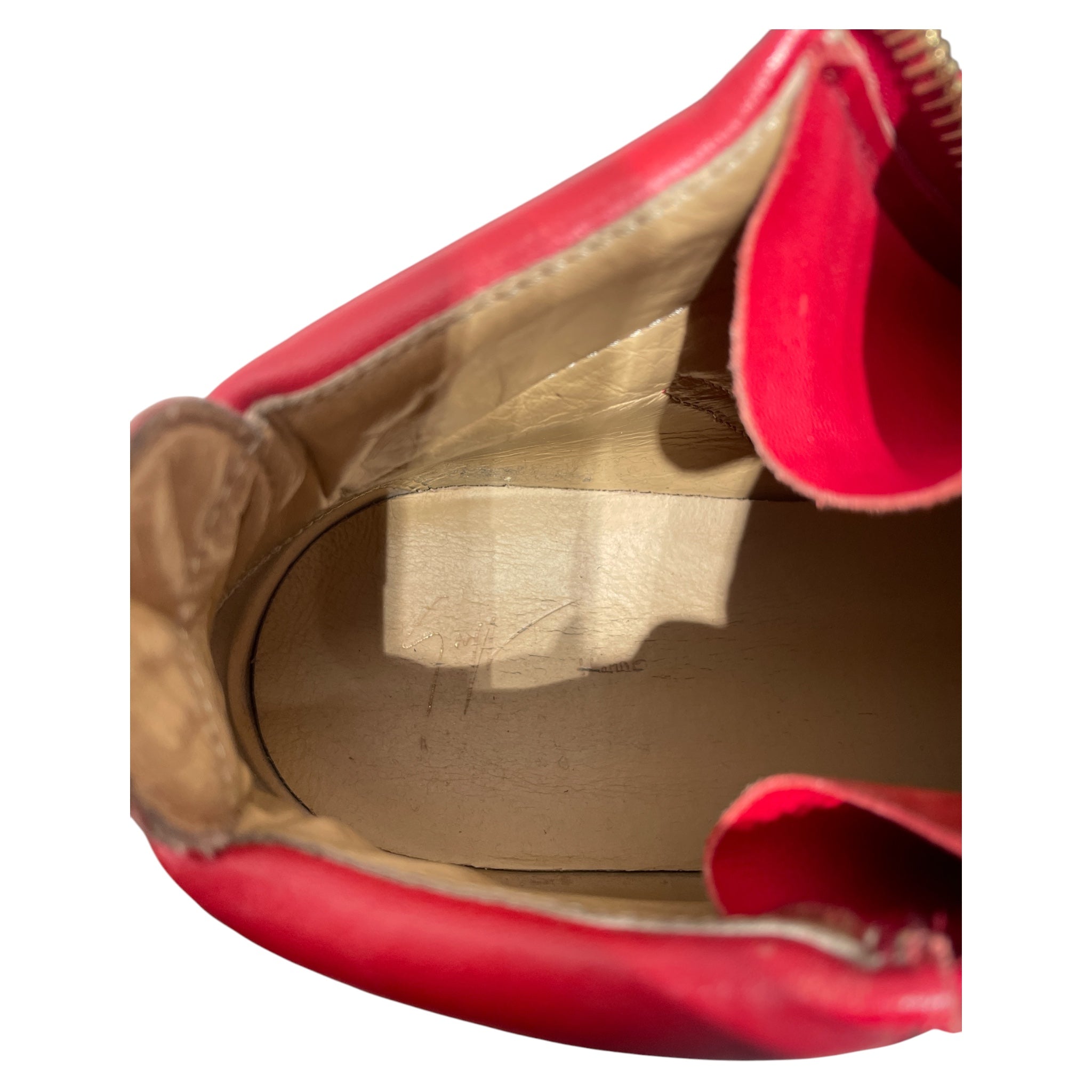 Giuseppe Zanotti/Hi-Sneakers/EU 45/Animal Pattern/RED/Snake Skin Strap Sneaker view 3