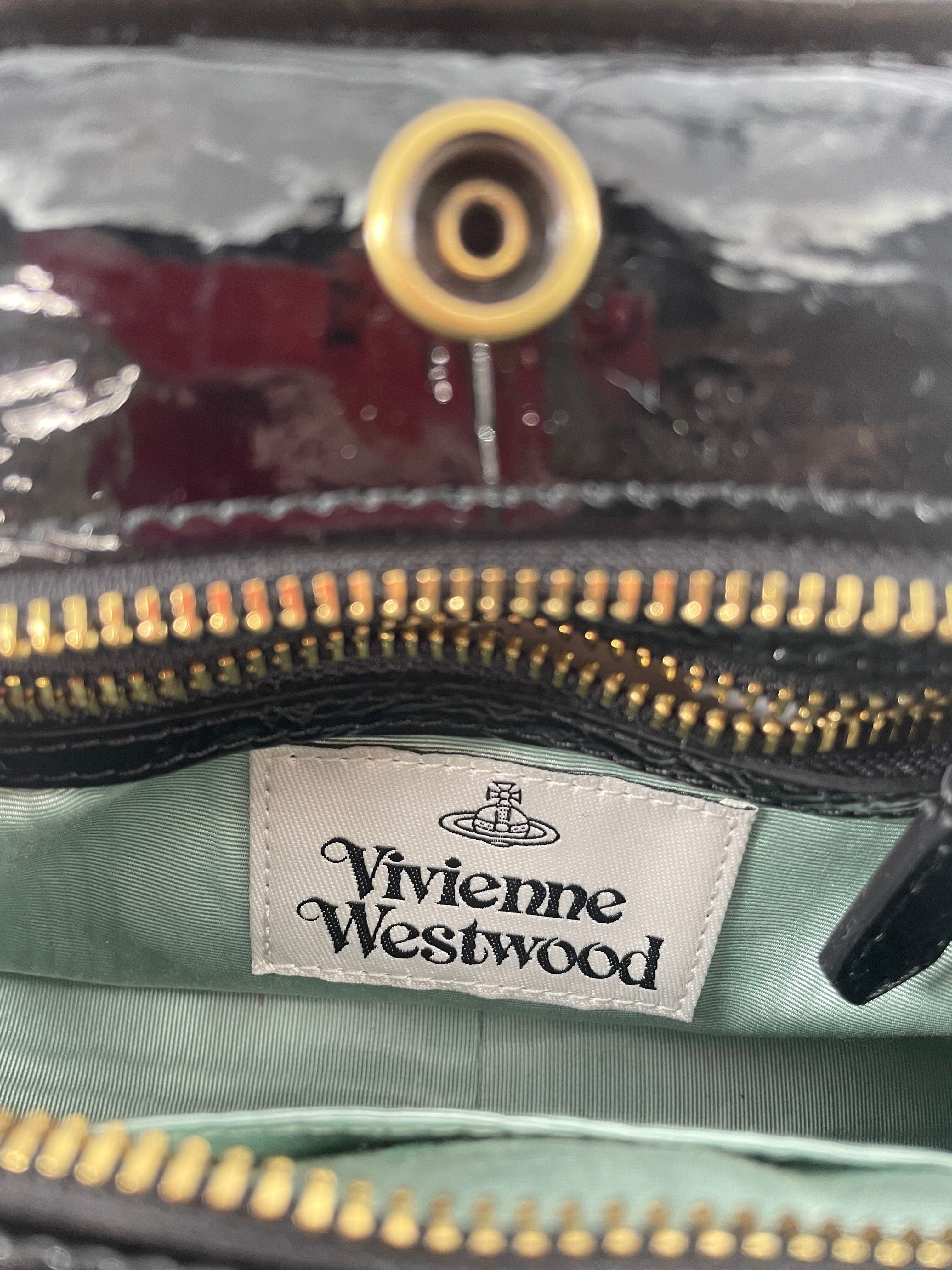 Vivienne Westwood/Hand Bag/Animal Pattern/Leather/BLK/CROCSKIN ARCHIVE CHAIN BAG view 6