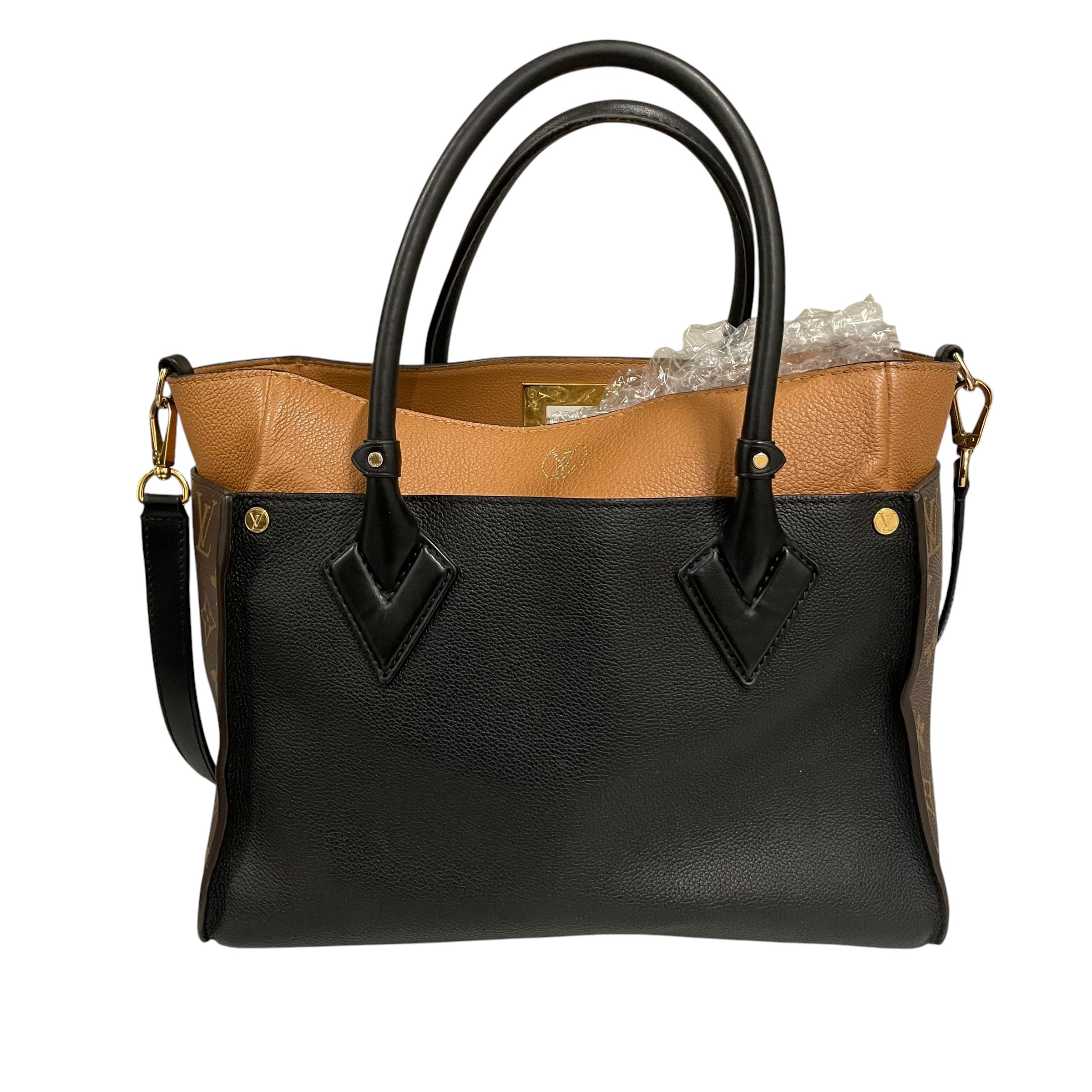 LOUIS VUITTON/Bag/Leather/BLK/MONOGRAM ON THE SIDE view 2