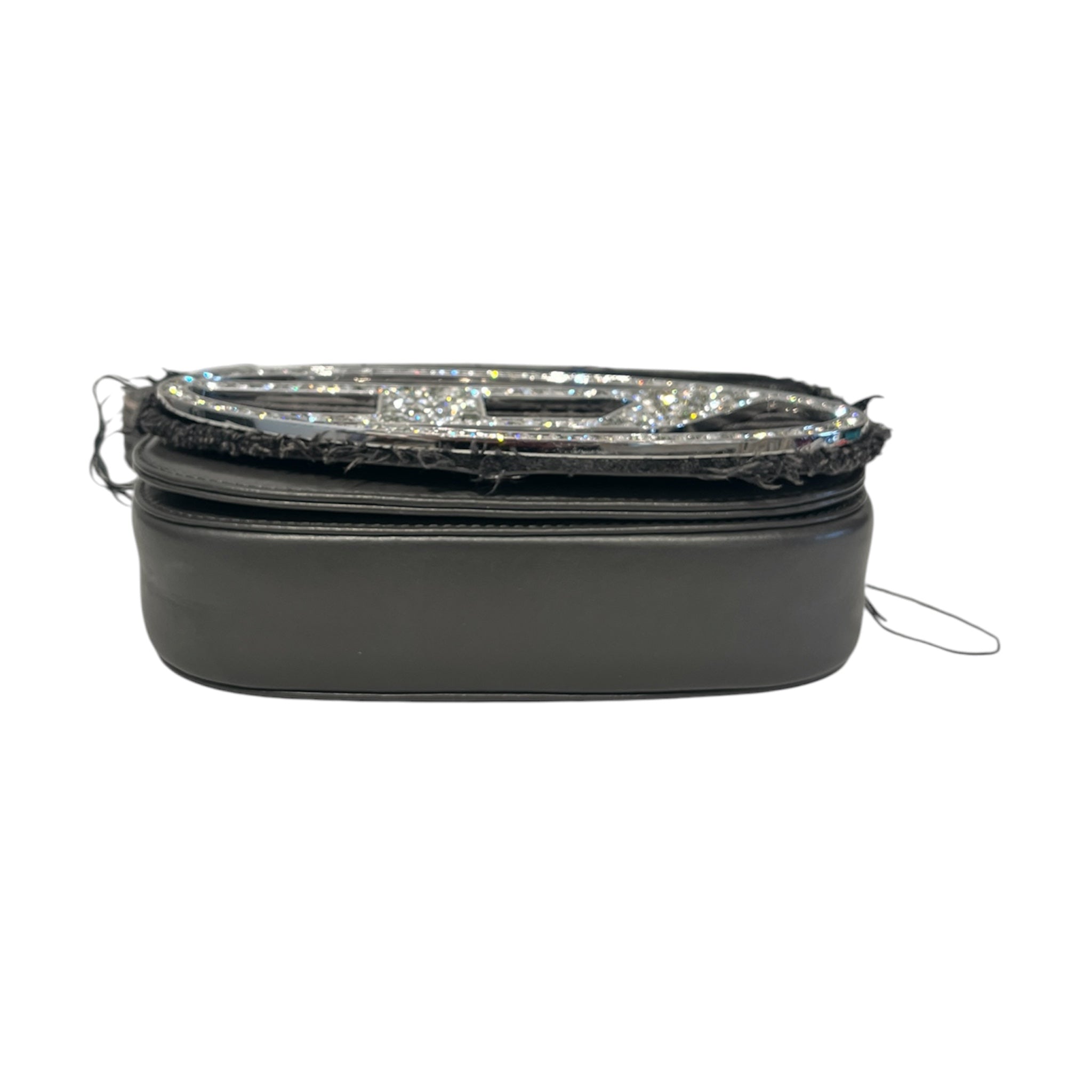 DIESEL/Hand Bag/Iridescent/Leather/BLK/Canvas/Lthr/Sparkly Shldr Bg view 3