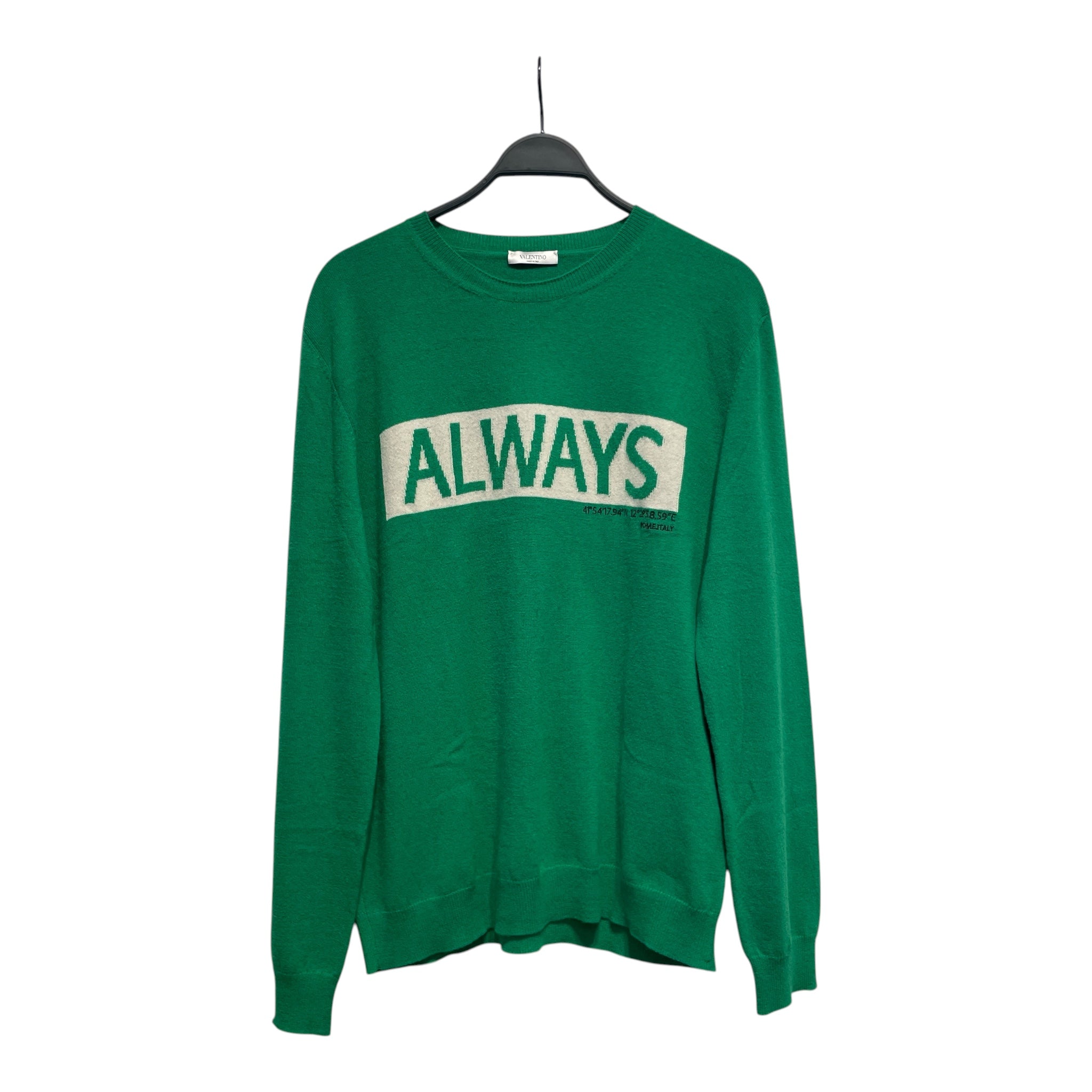 VALENTINO/Sweater/XL/Graphic/Cashmere/GRN/always view 1