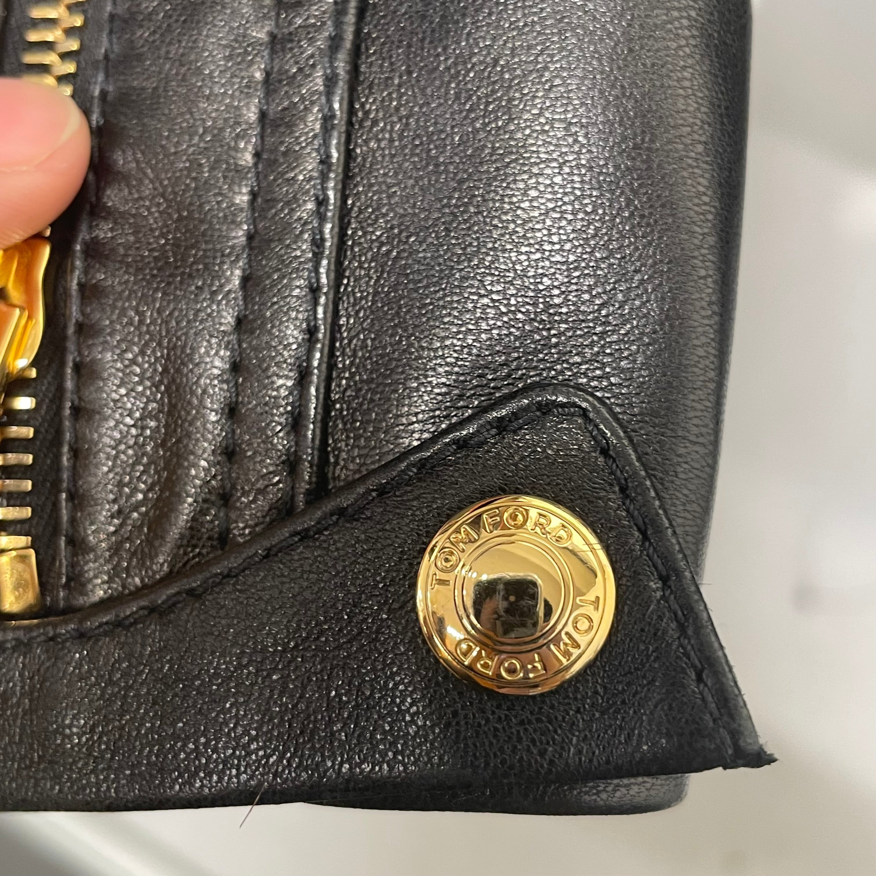 TOM FORD/Leather Jkt/38/Leather/BLK/ view 10