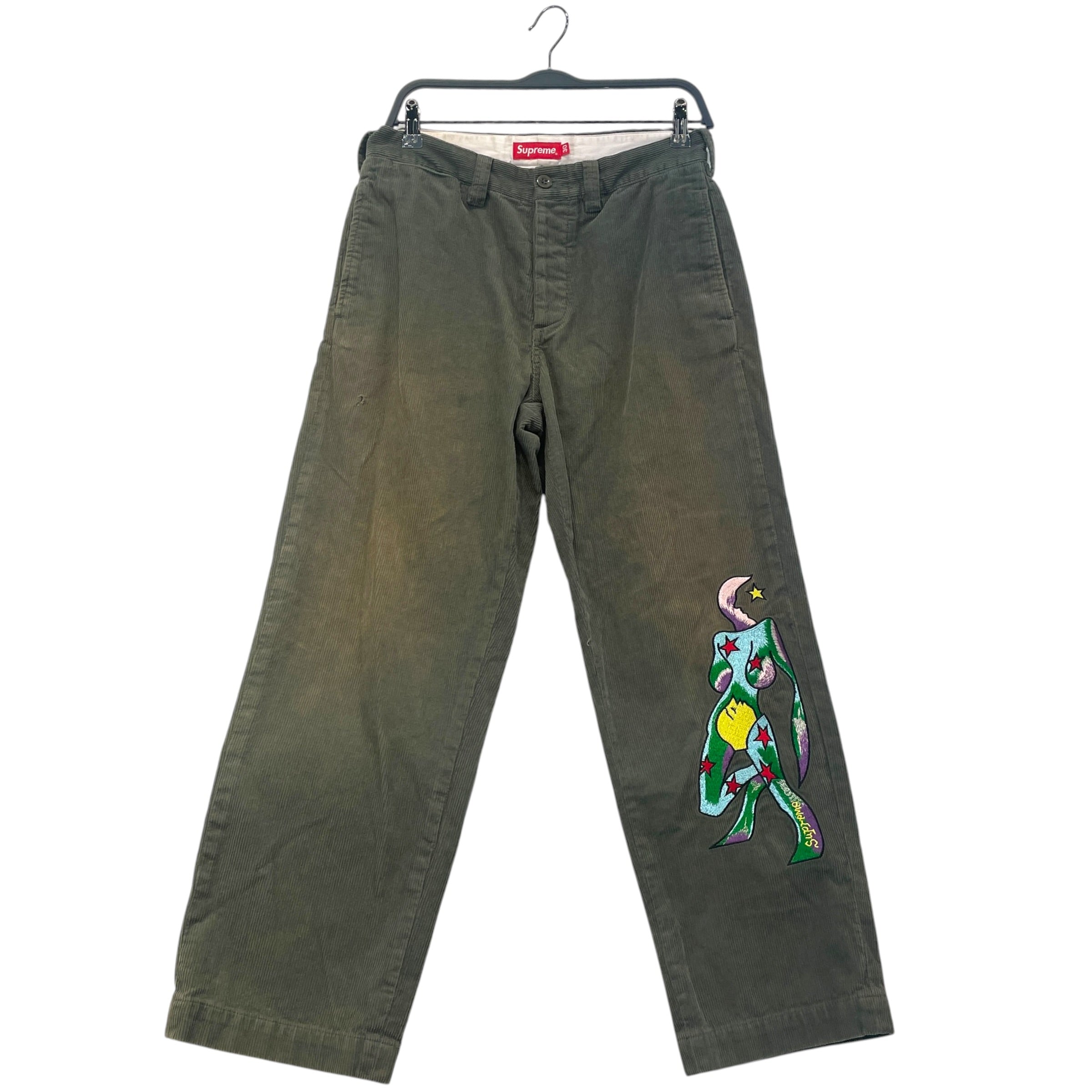 Supreme/Straight Pants/30/Corduroy/GRN/Graphic/FW21 Gonz Chino view 1