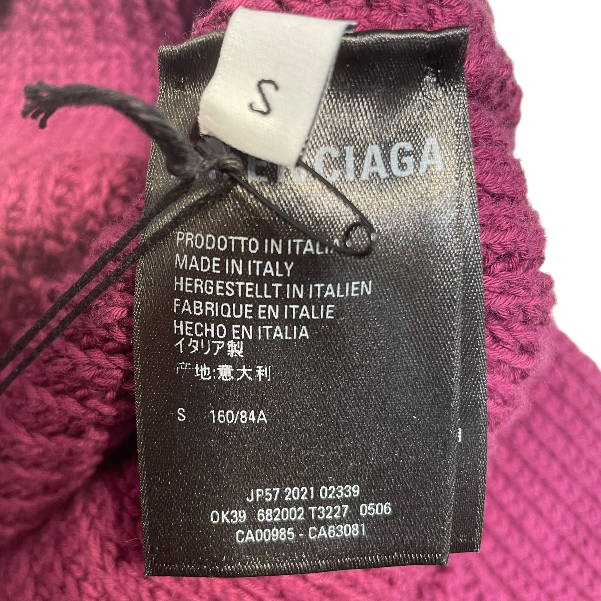 BALENCIAGA/Heavy Sweater/S/Cotton/PPL/Cropped Sweater view 4