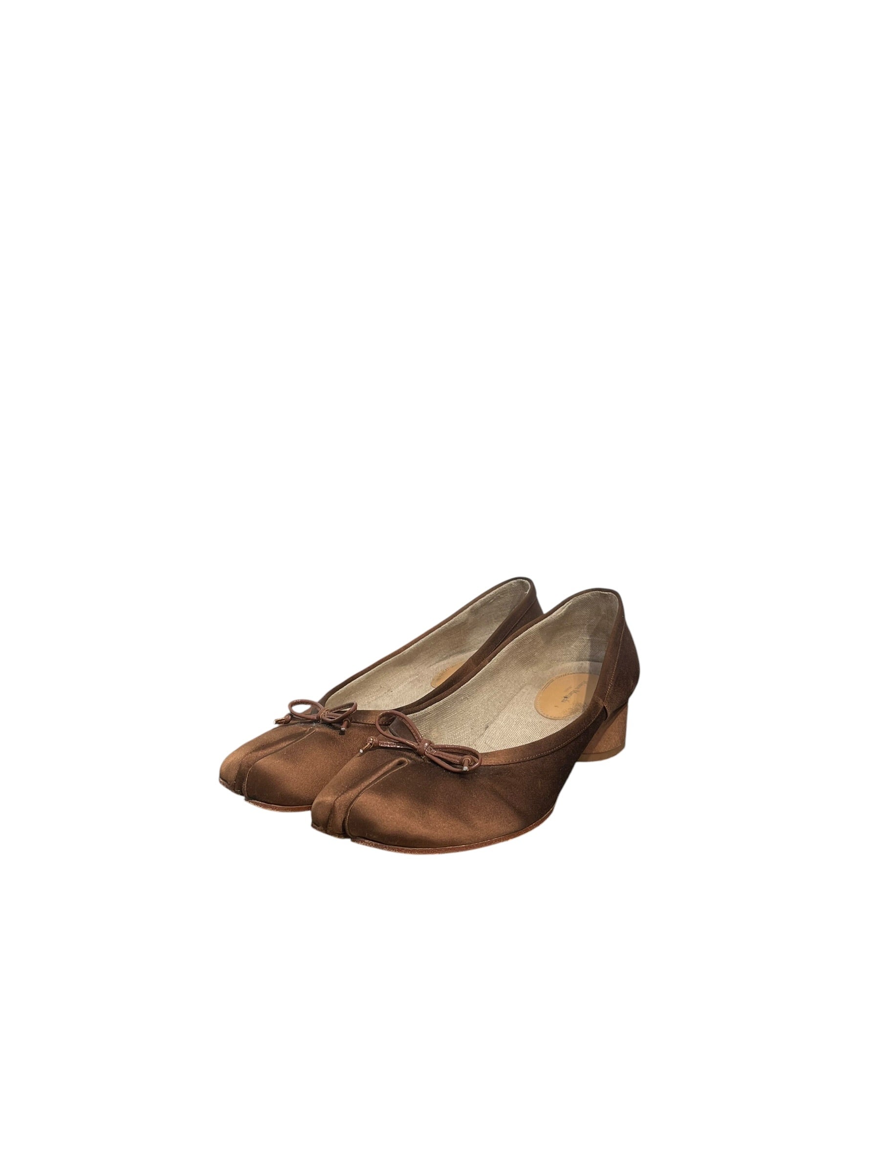 Maison Margiela/Heels/EU 41/BRW/TABI SATIN BOW HEEL view 3
