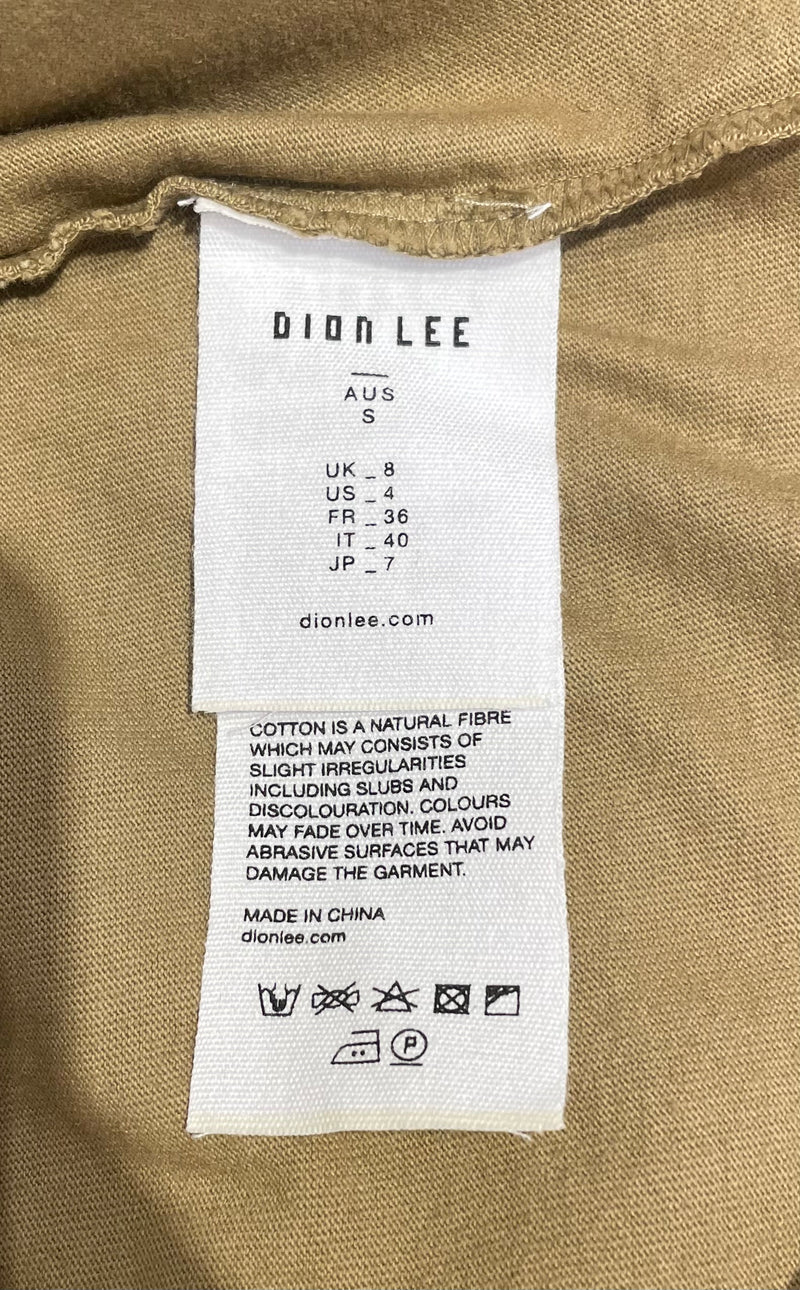 DION LEE/T-Shirt/M/Cotton/BEG/
