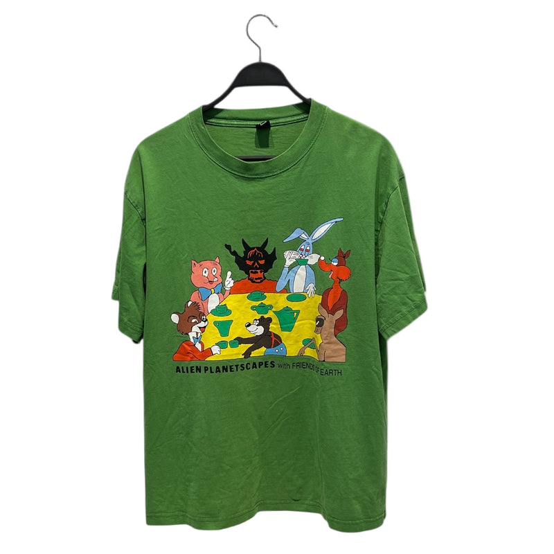 Brain Dead/T-Shirt/L/Cotton/GRN/BRAINDEAD ALIEN PLANETSCAPES