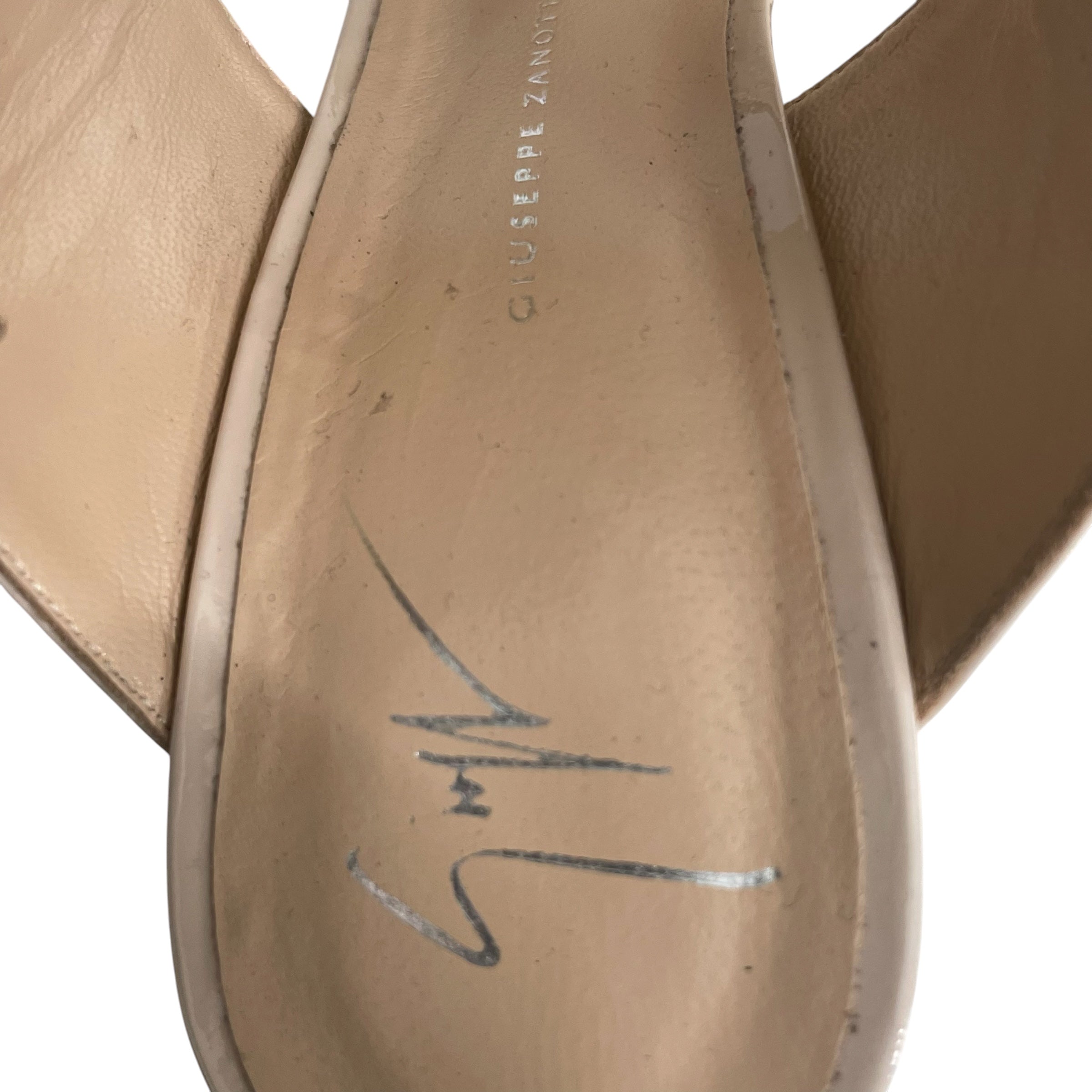GIUSEPPE ZANOTTI DESIGN/Heels/EU 39/BEG/diamond strap/sil hardware view 4