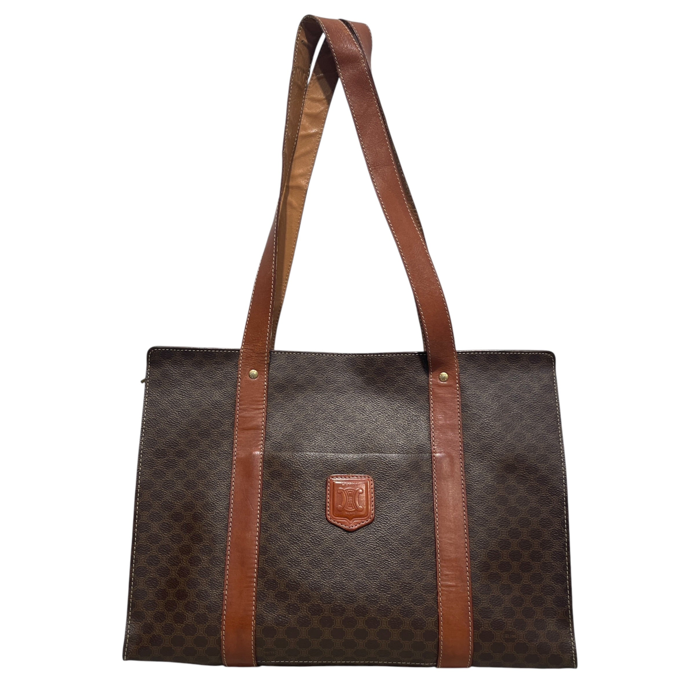 CELINE/Hand Bag/Monogram/Leather/BRW/Monogram Handbag view 1