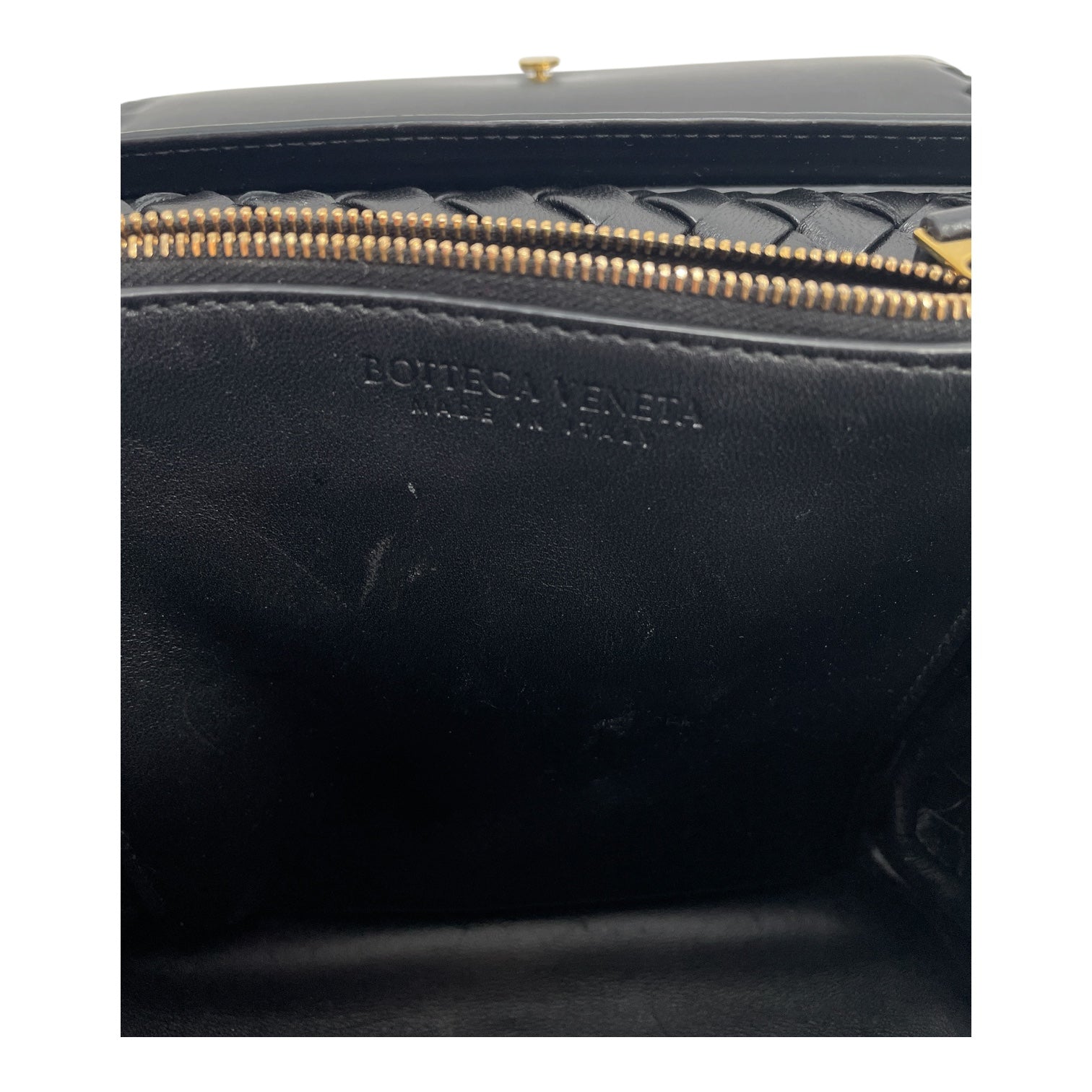 BOTTEGA VENETA/Cross Body Bag/Leather/BLK/PATTI TOP HANDLE\WOVEN view 6