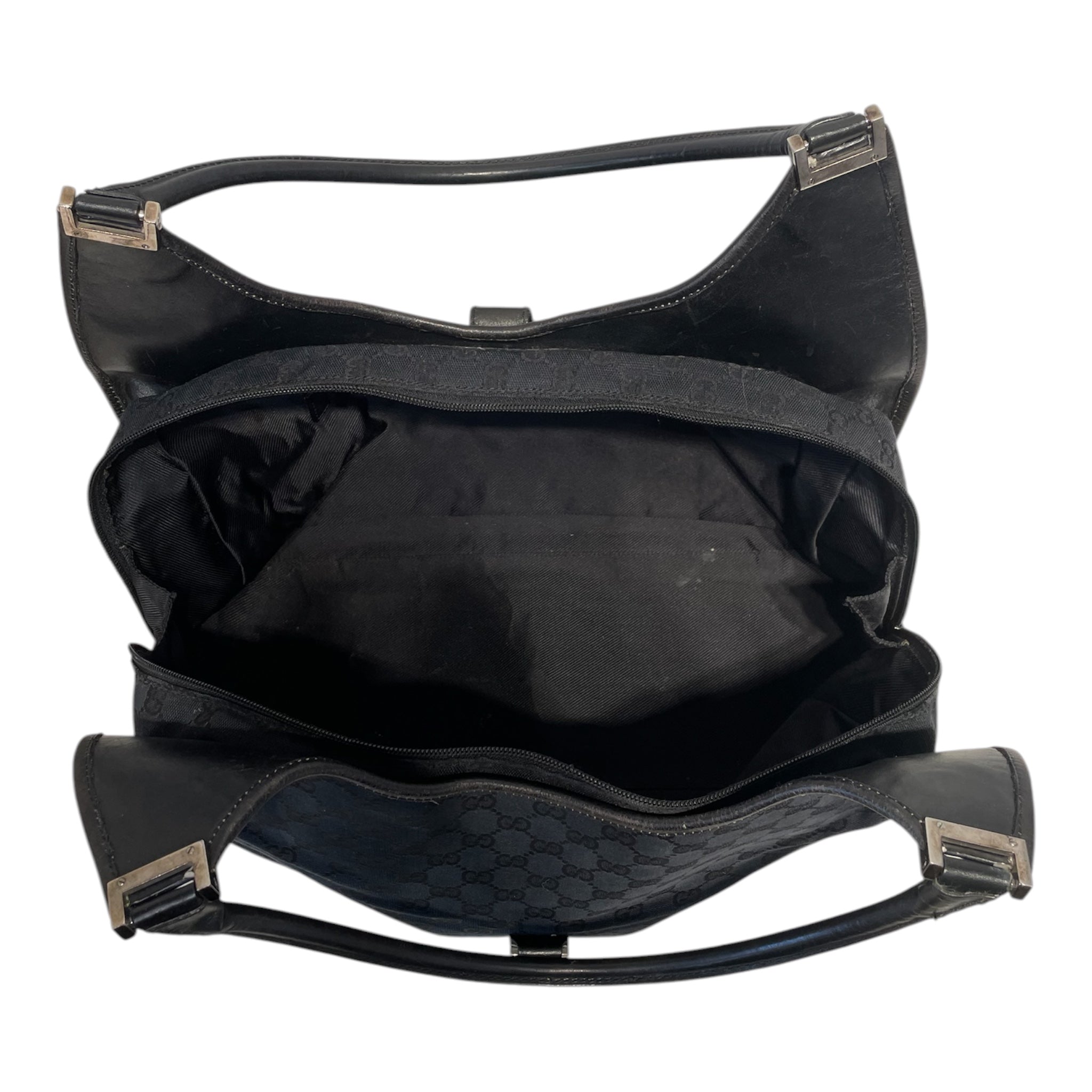 GUCCI/Bag/Monogram/Cotton/BLK/GUCCI JACKIE BRANDOT LARGE view 4