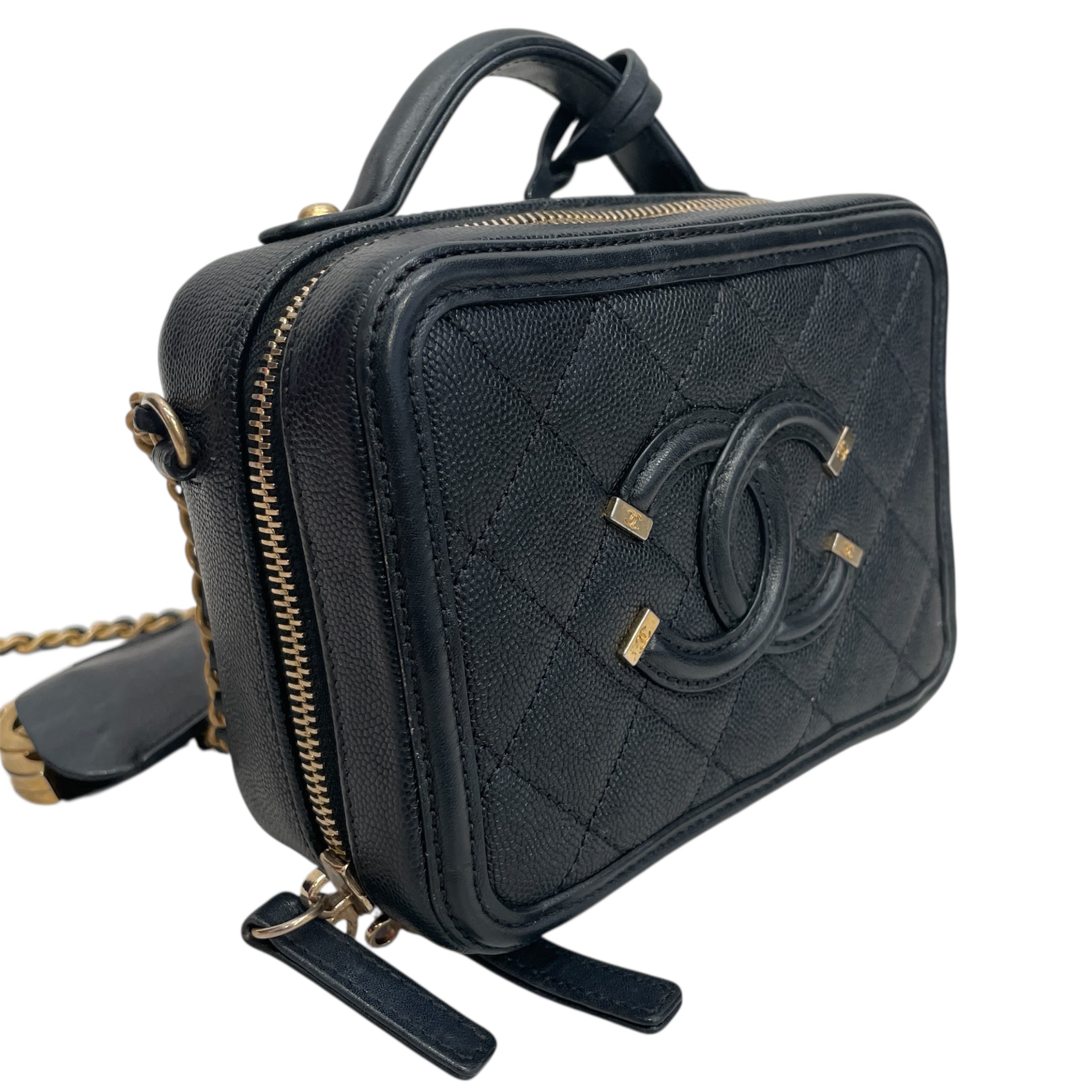 CHANEL/Cross Body Bag/Leather/BLK/25138809 QUILT CAVIAR FILIGREE view 6