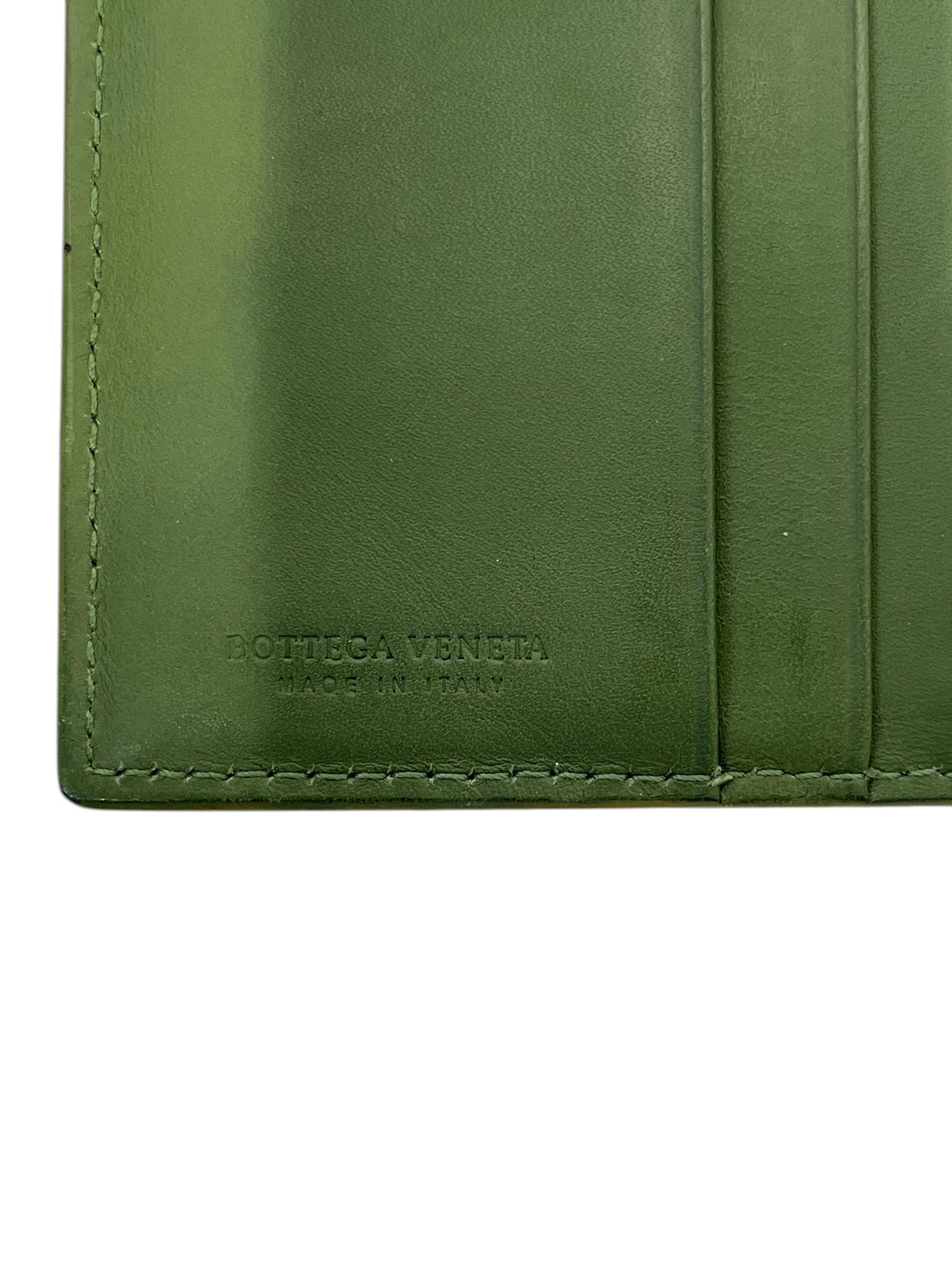 BOTTEGA VENETA/Bifold Wallet/Leather/GRN/Wallet chain view 6