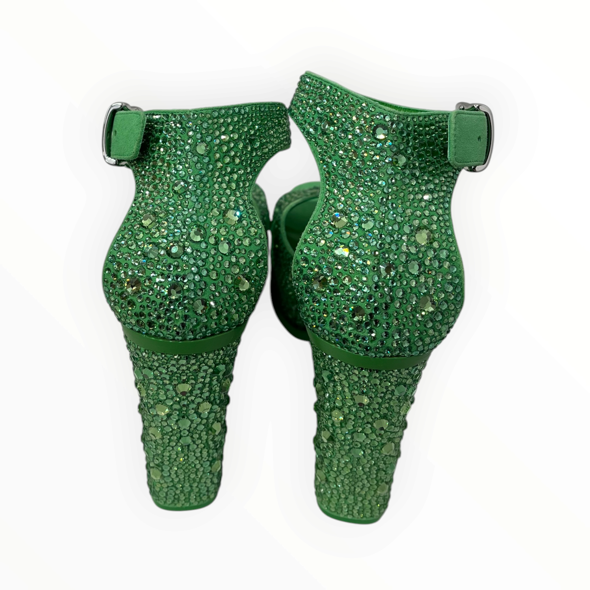 Alexander McQueen/Heels/EU 38/Leather/GRN/GREEN GEM HEELS BRAND NEW view 4