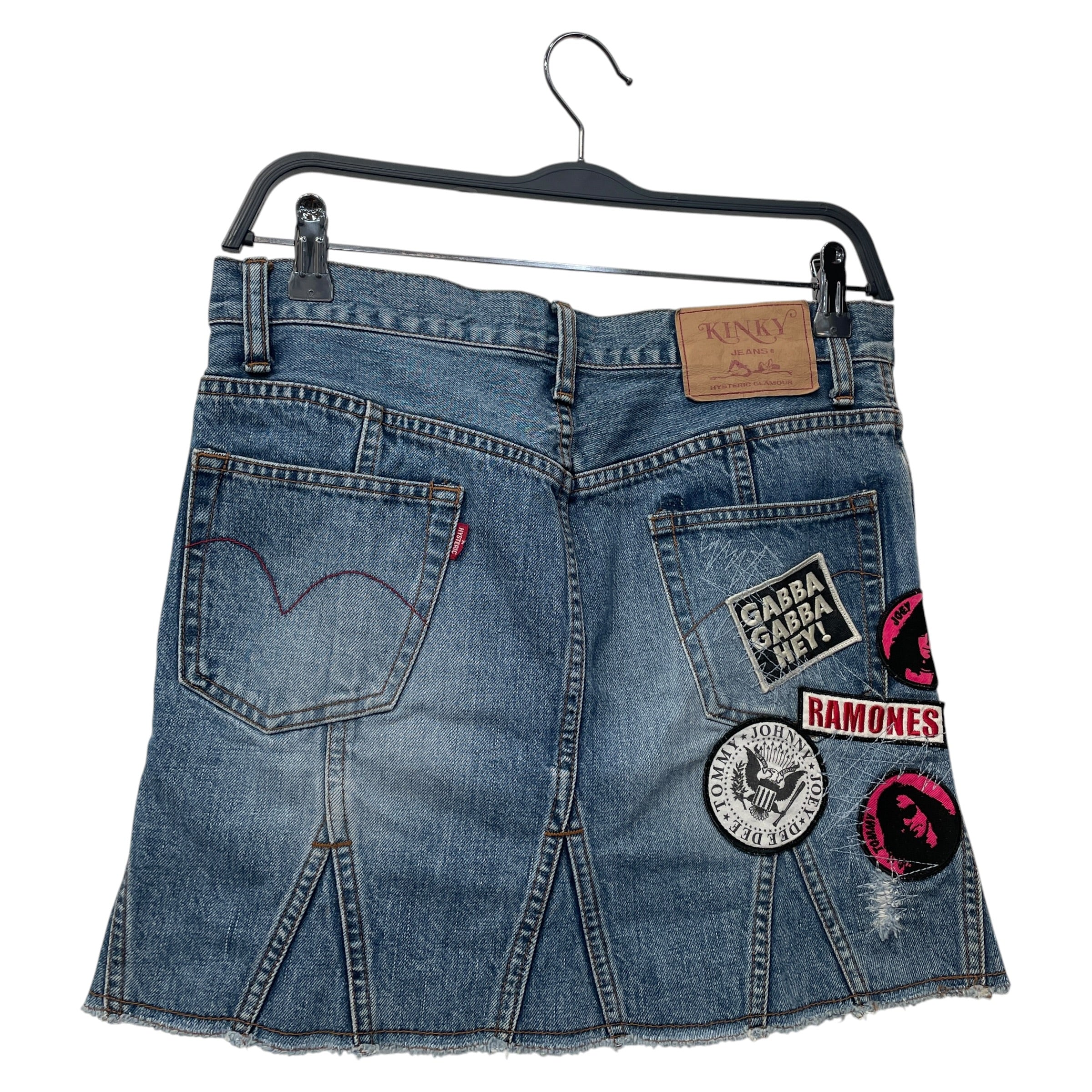 HYSTERIC GLAMOUR/Skirt/Graphic/Denim/BLU/graphic patches gabba/tommy view 2