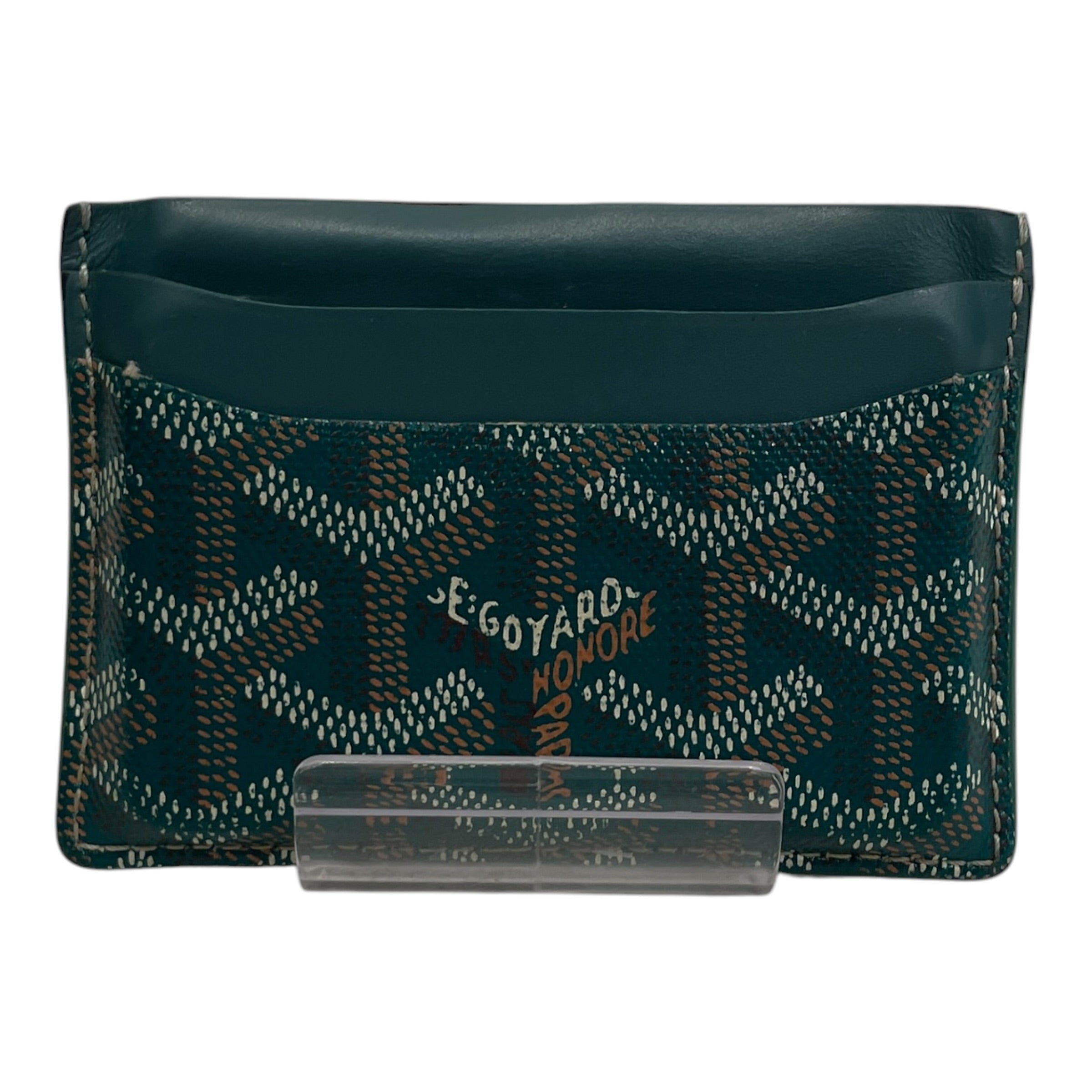 GOYARD/Card Case/Monogram/Leather/GRN/M's/GREEN CARD HOLDER