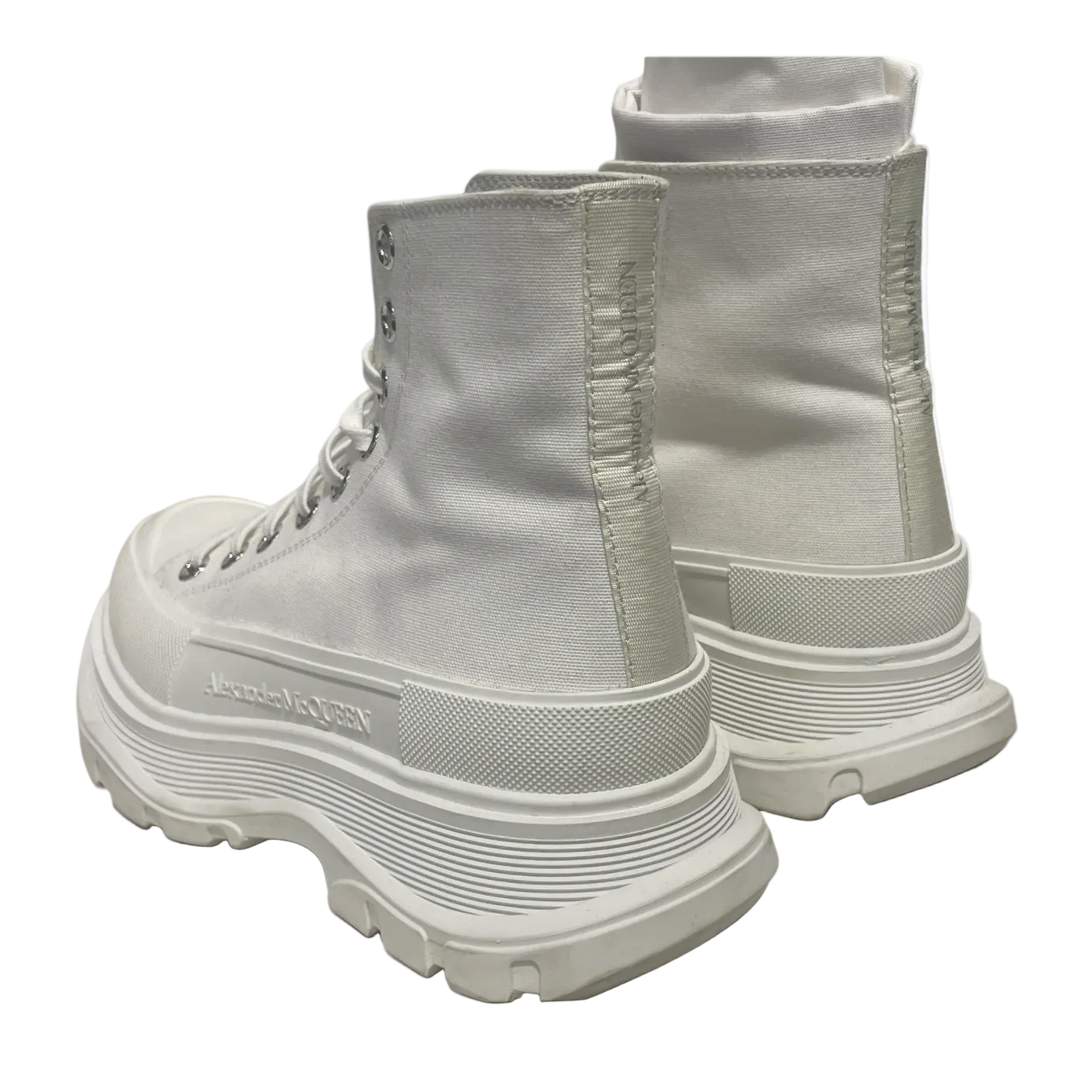 Alexander McQueen/Hi-Sneakers/EU 39/Cotton/WHT/high top view 2