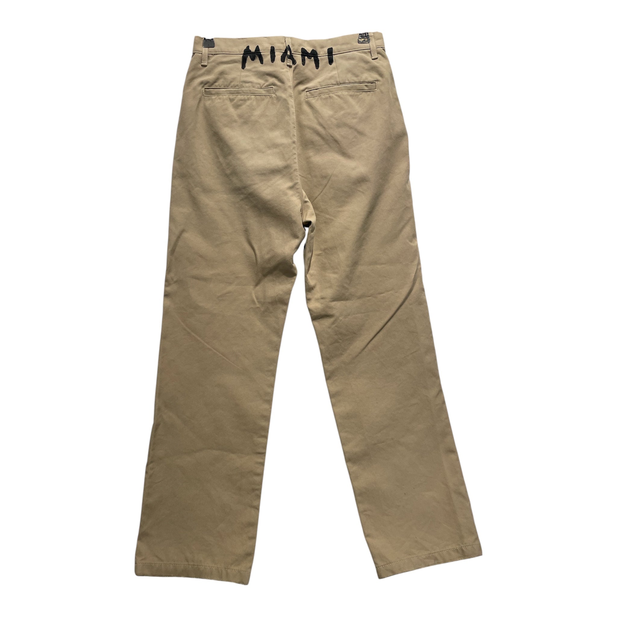 Palm Angels/Pants/S/Cotton/BEG/Graphic/Seasonal Logo Chinos view 2
