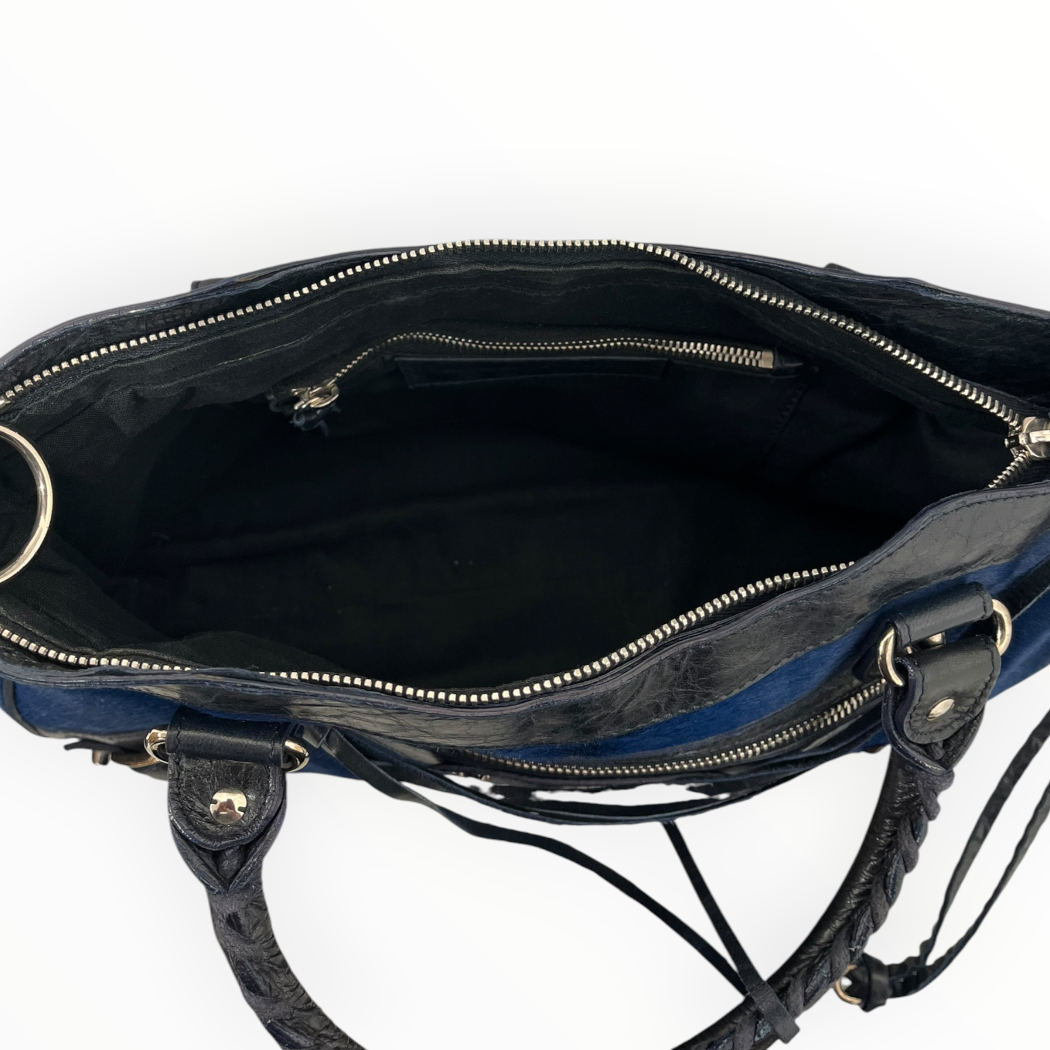 BALENCIAGA/Bag/Fur/BLU/PONY FUR MINI CITY BAG SILVER view 7