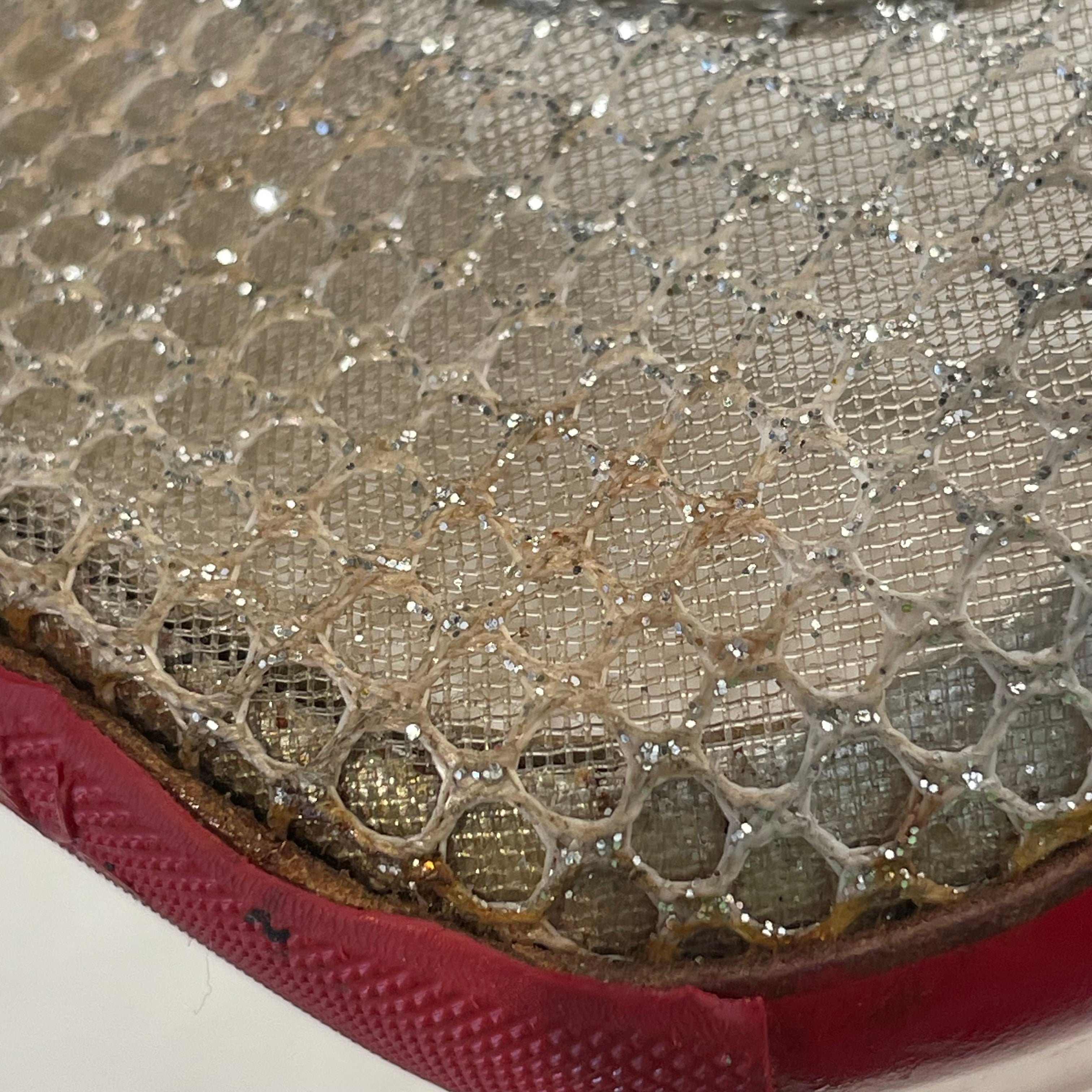 Christian Louboutin/Dress Shoes/EU 41/Glitter/SLV/silver folllies view 7