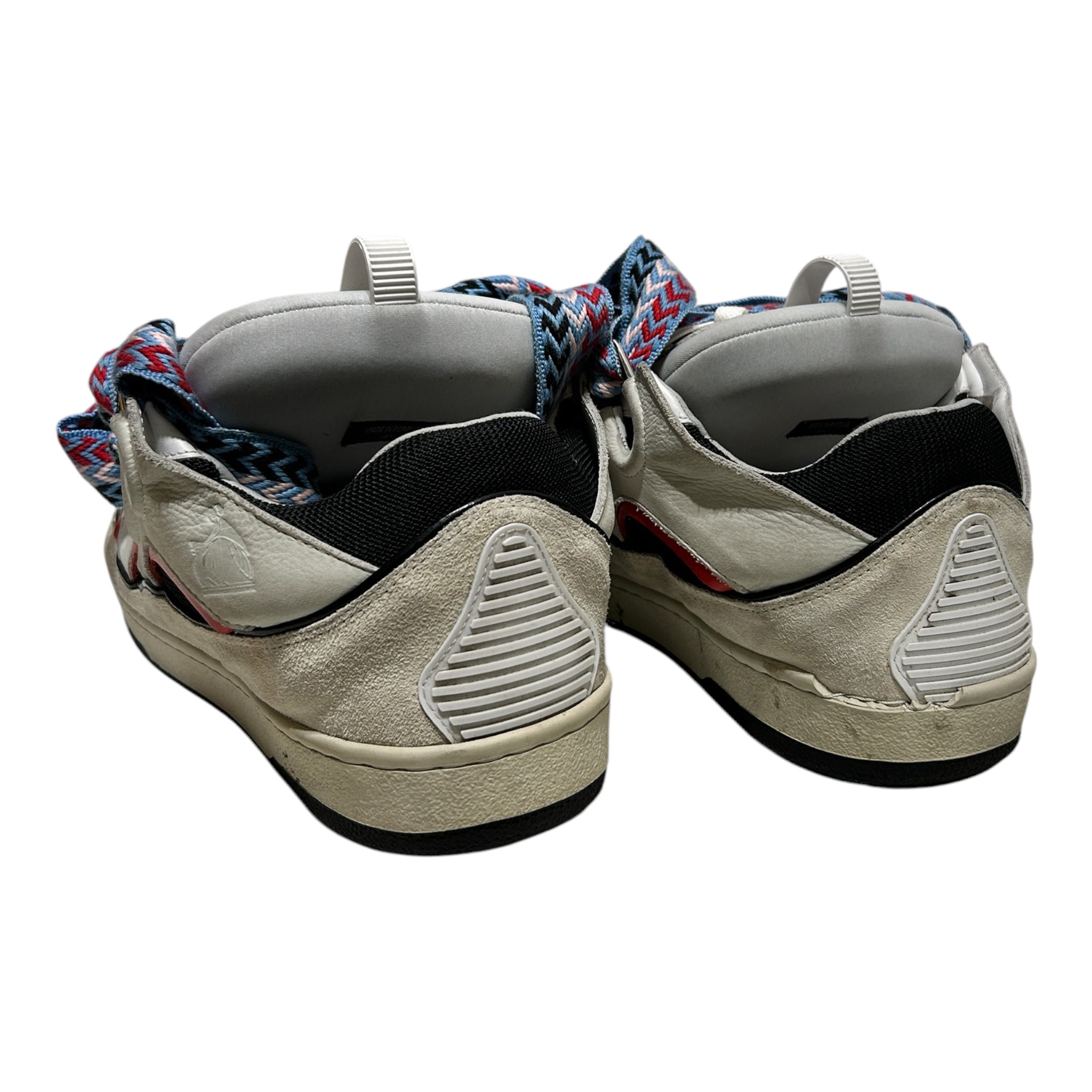 LANVIN/Low-Sneakers/US 12/WHT/CURB BABY BLUE RED LACES view 2