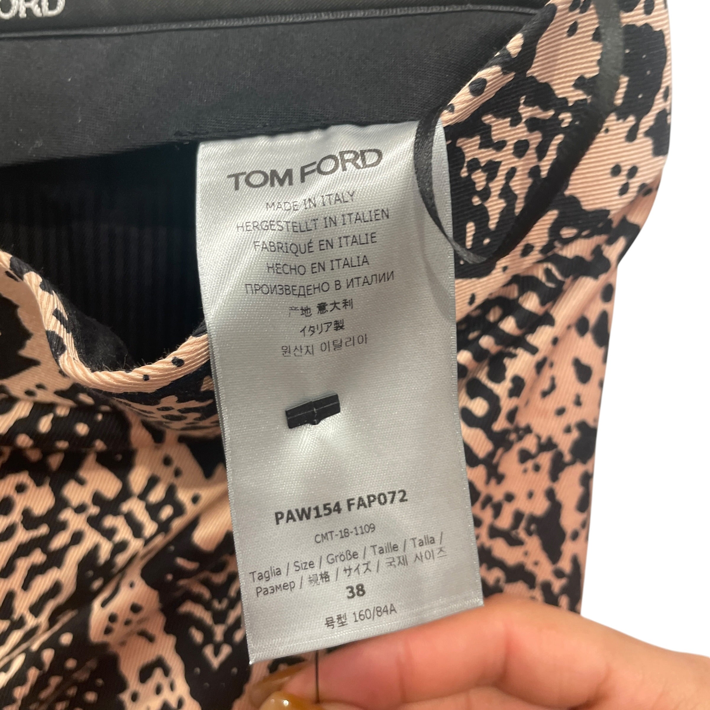 TOM FORD/Straight Pants/38/Cotton/BEG/Animal Pattern/SNAKE PRINT GRAPHIC PANT view 4
