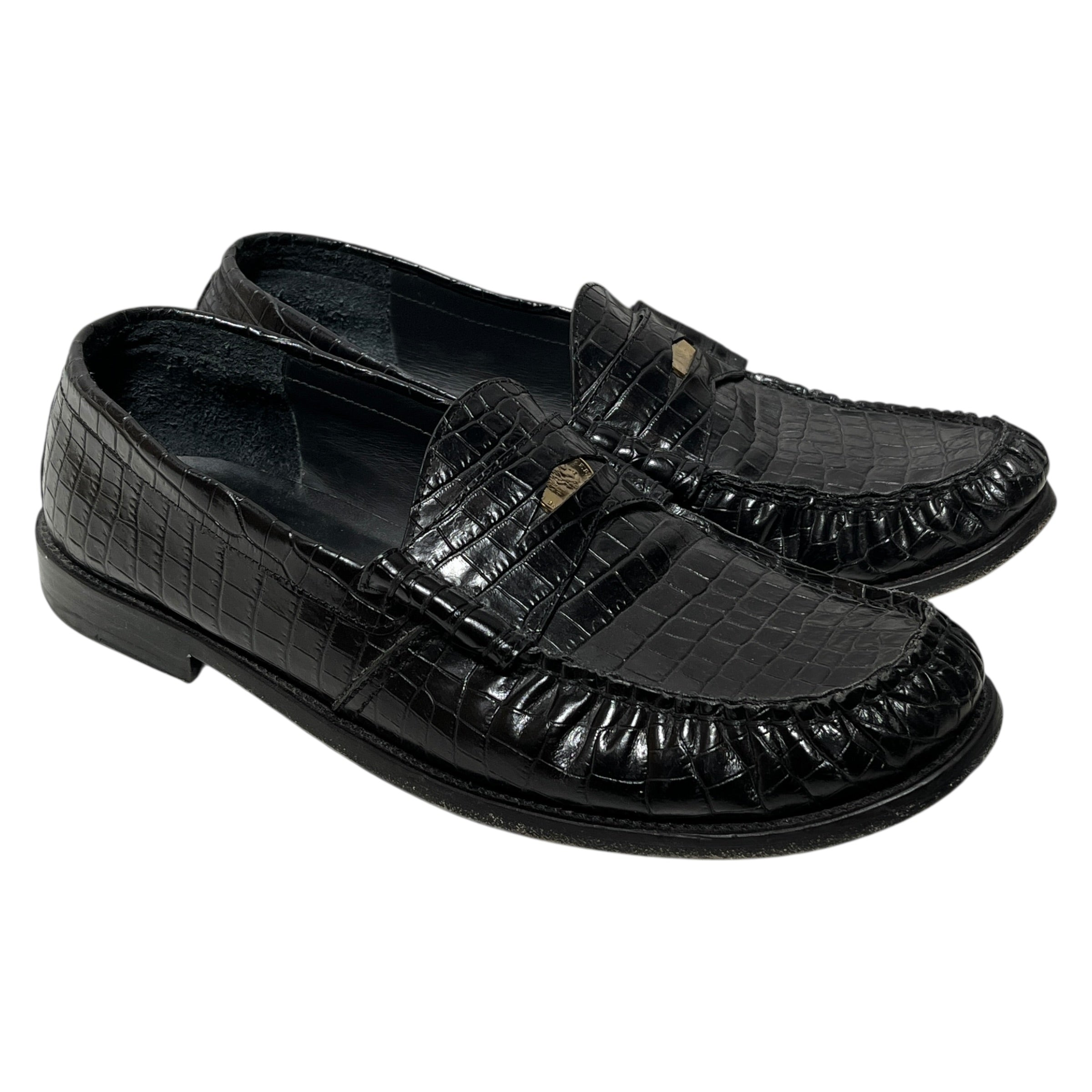 RHUDE/Loafers/US 13/Leather/BLK/CROC LEATHER view 1