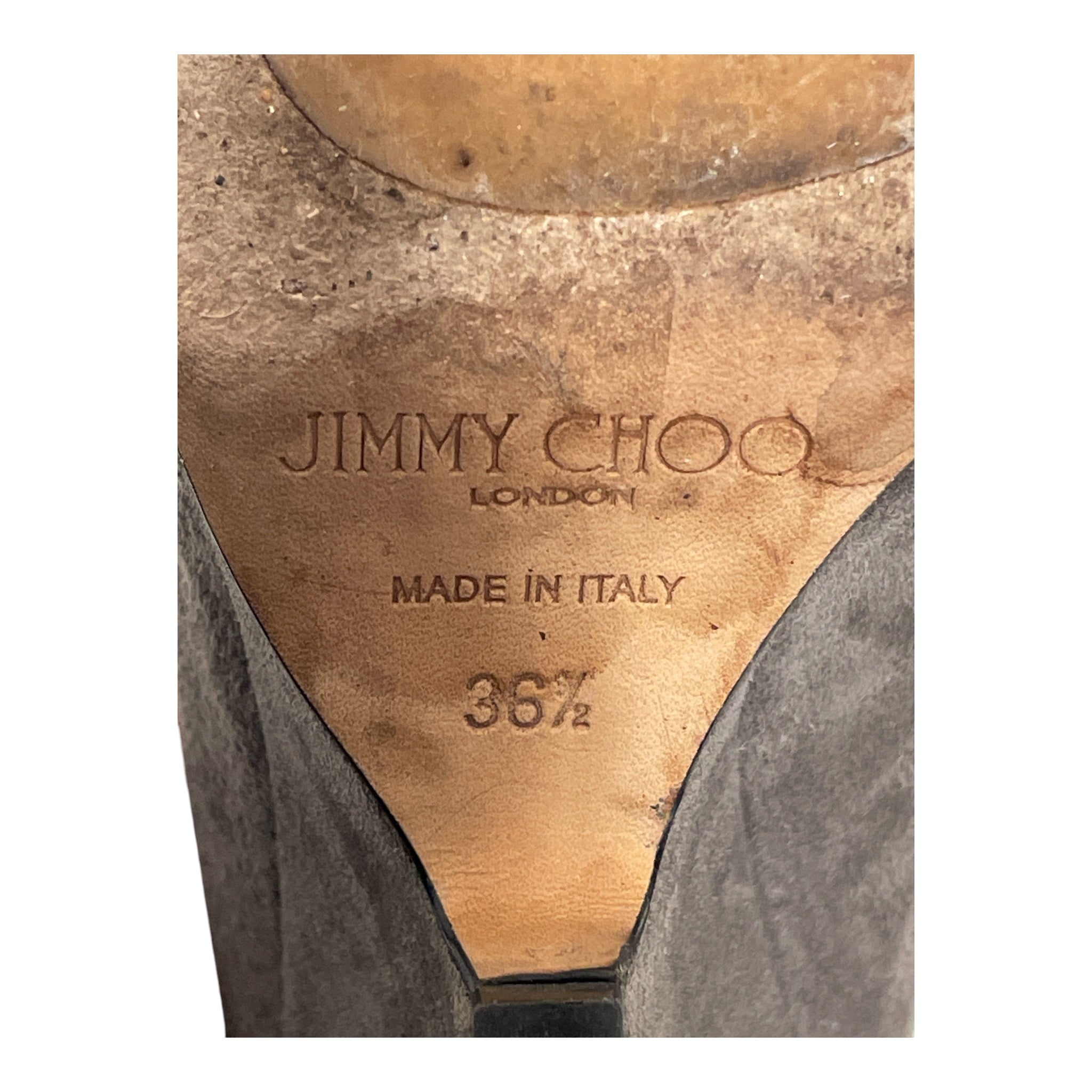 JIMMY CHOO/Long Boots/EU 36.5/Suede/GRY/Suede Wedge Boots view 3