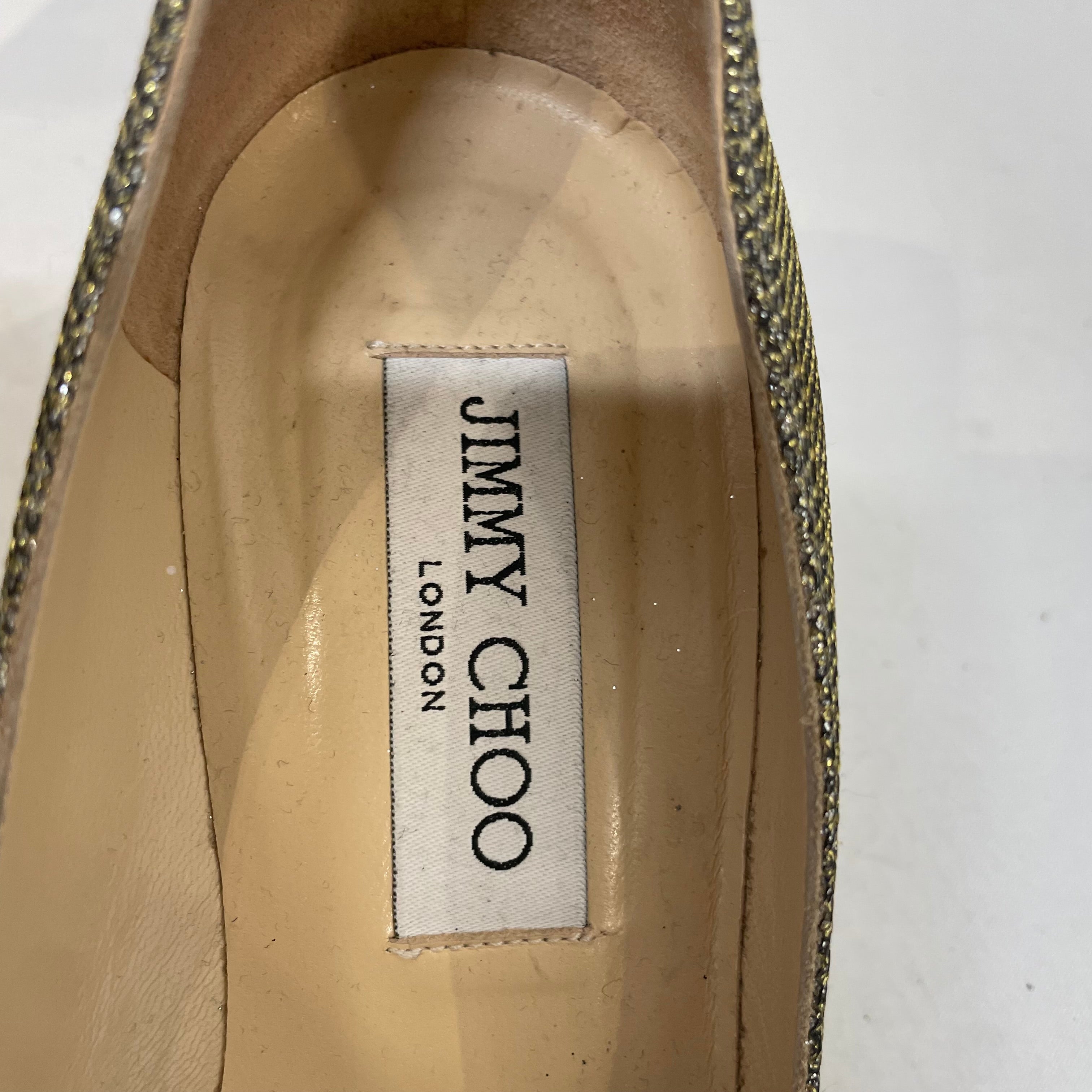 JIMMY CHOO/Heels/EU 37/Glitter/Leather/GLD/Romy Pumps view 3