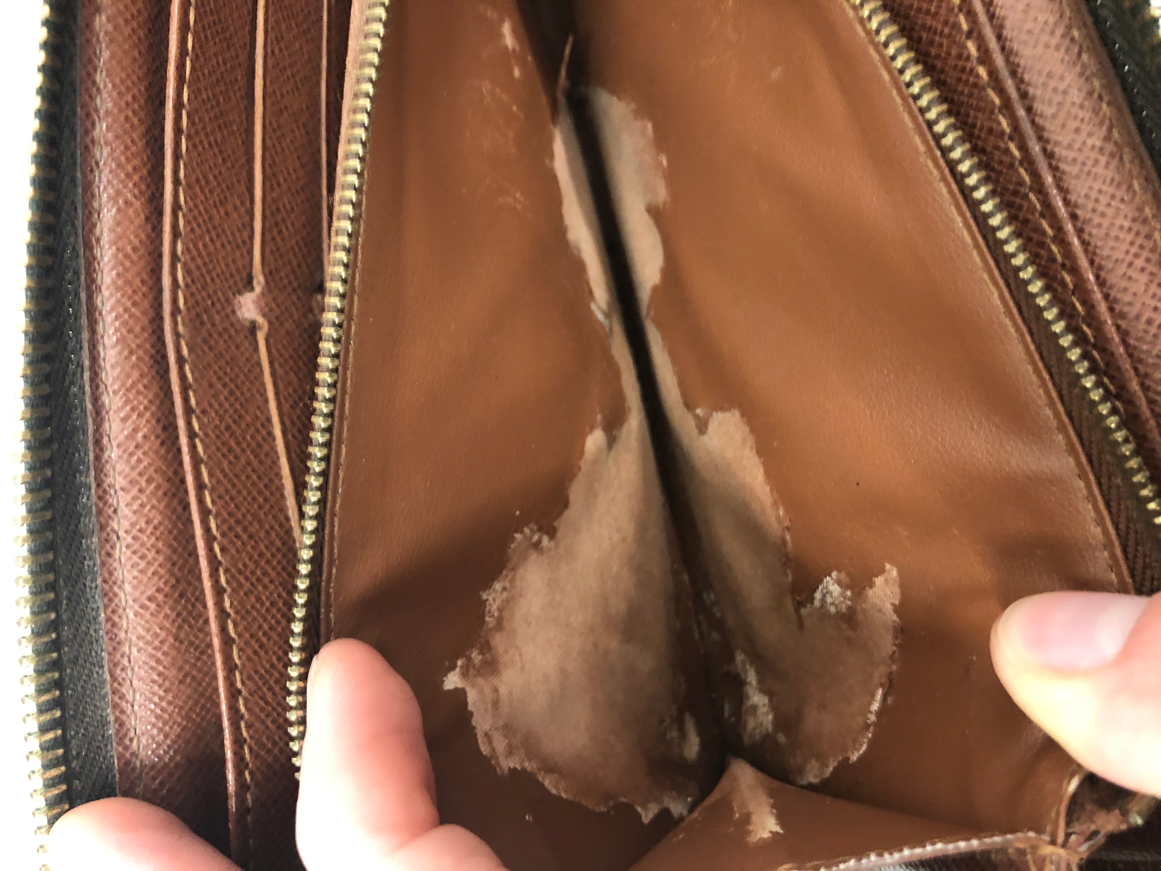 LOUIS VUITTON/Long Wallet/Monogram/Leather/BRW/L's/ view 4