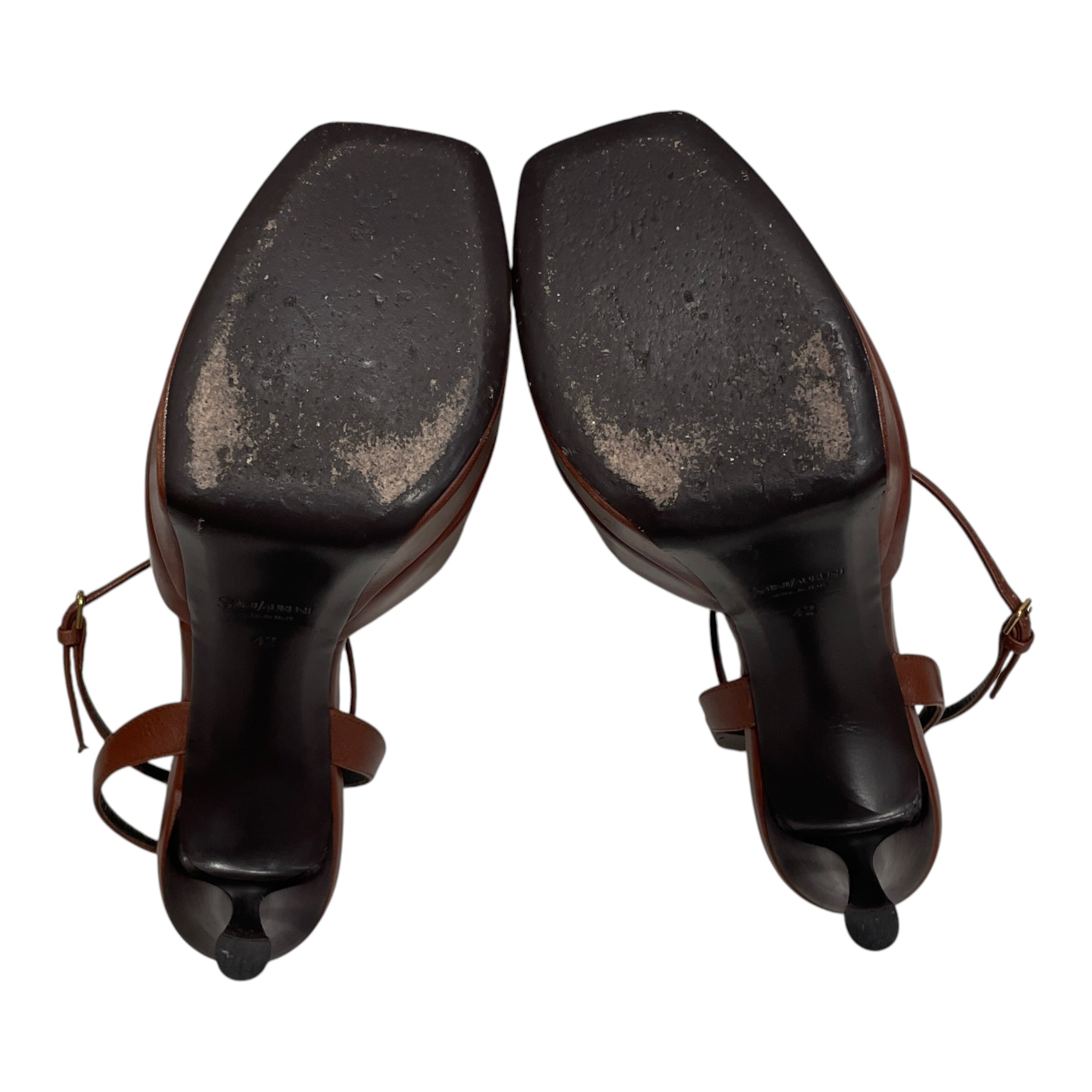 SAINT LAURENT/Heels/EU 42/Leather/BRW/la scandale slingback pump view 4
