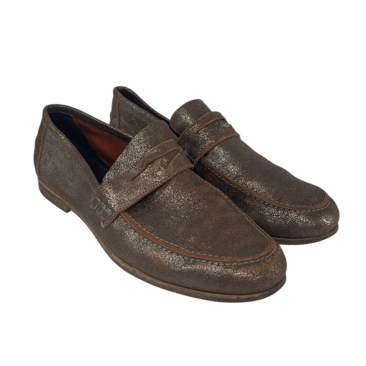 JIMMY CHOO/Loafers/EU 44.5/Leather/BRW/metallic 171 gunmetal view 1