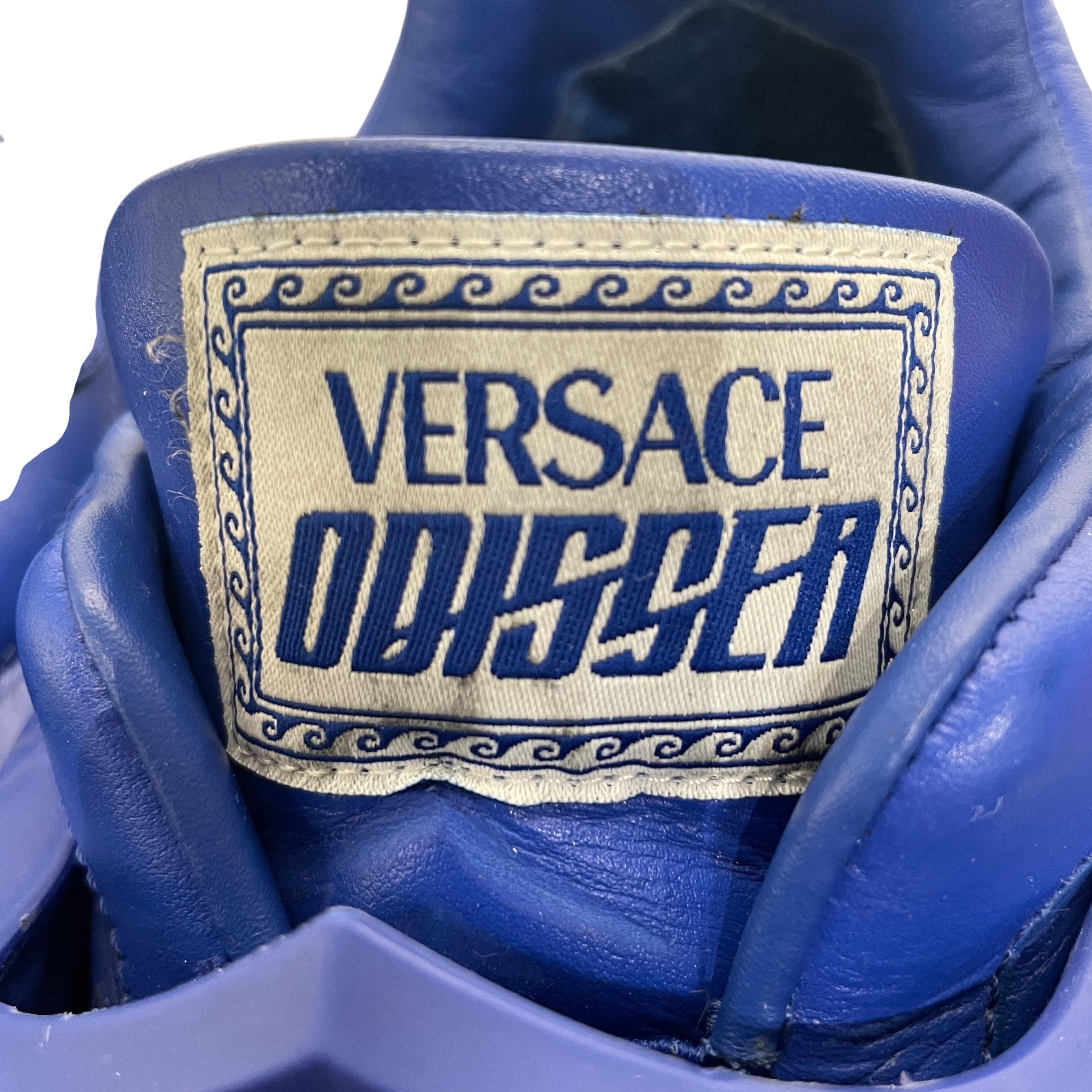VERSACE/Low-Sneakers/EU 44/Leather/BLU/ view 4