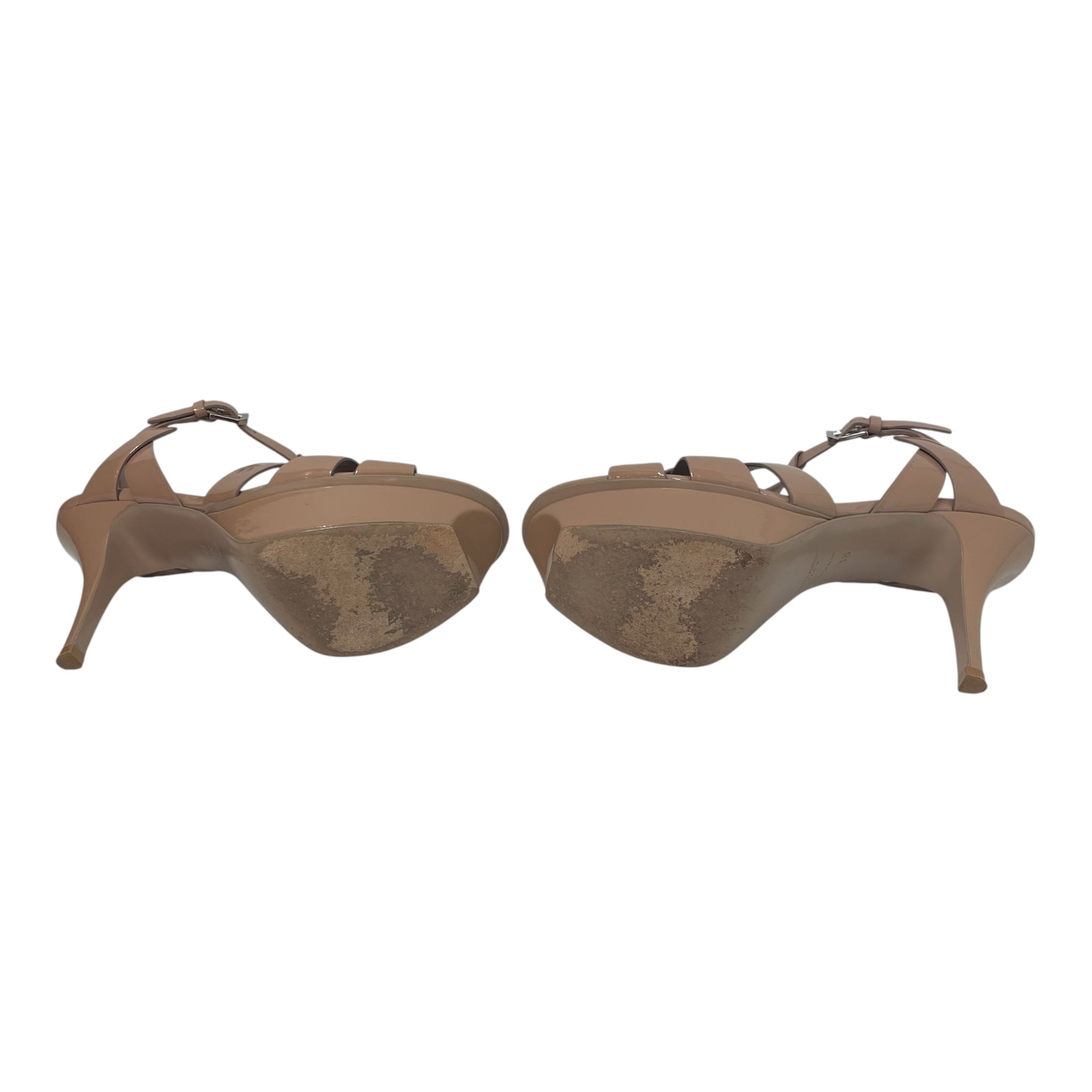 SAINT LAURENT/Heels/EU 38/Leather/BEG/TRIBUTE PLATFORM view 4