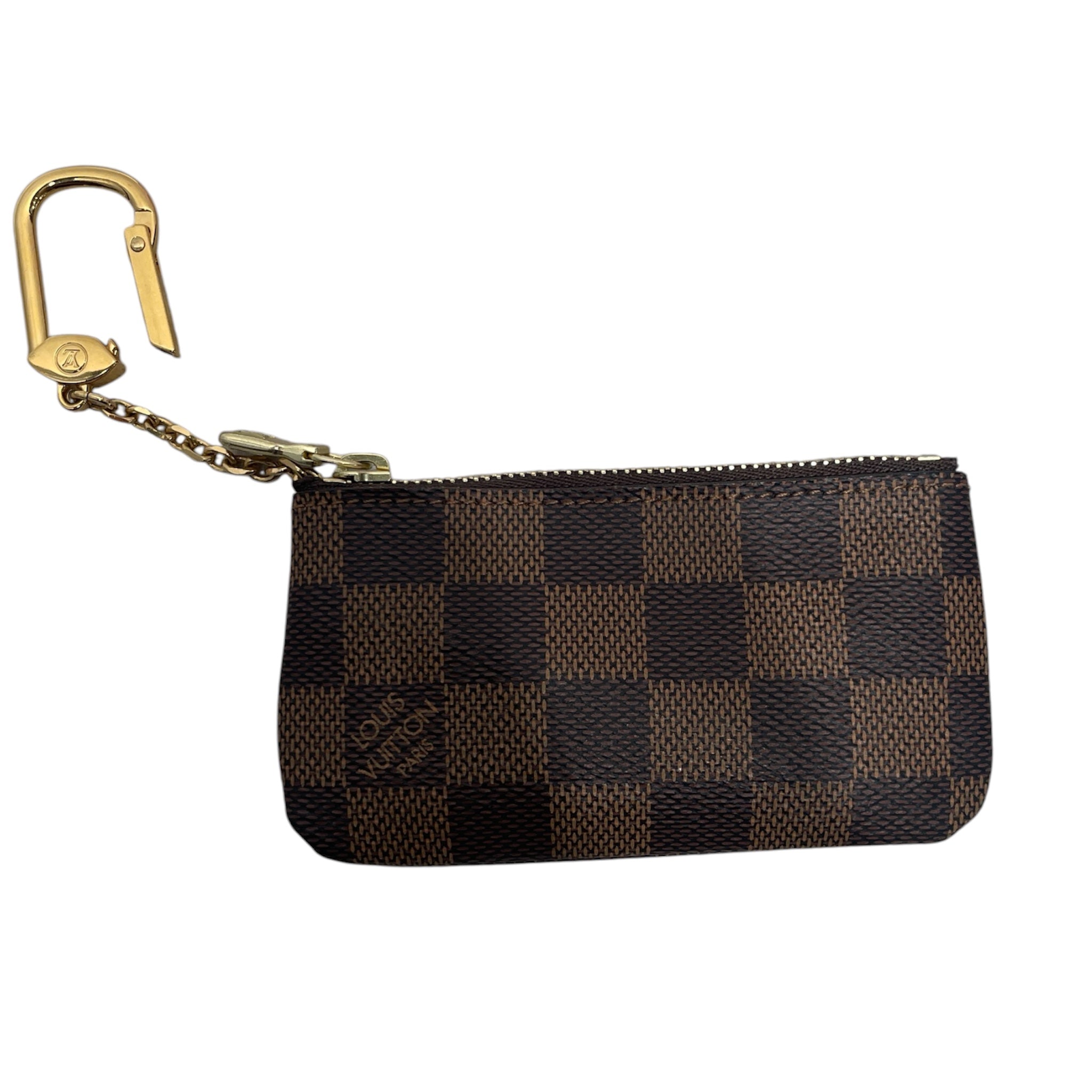 LOUIS VUITTON/Pouch/Leather/BRW/damier ebene key view 1