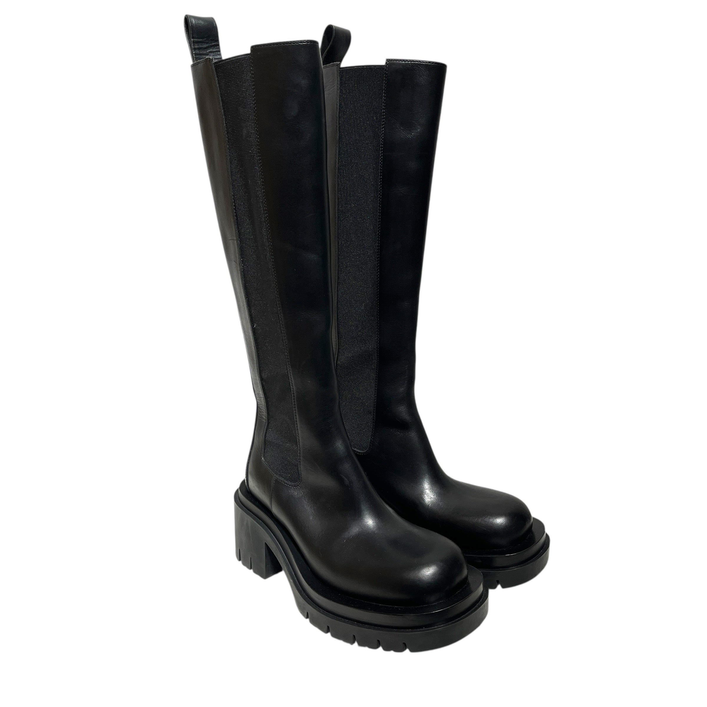 BOTTEGA VENETA/Long Boots/EU 35.5/Leather/BLK/ view 1