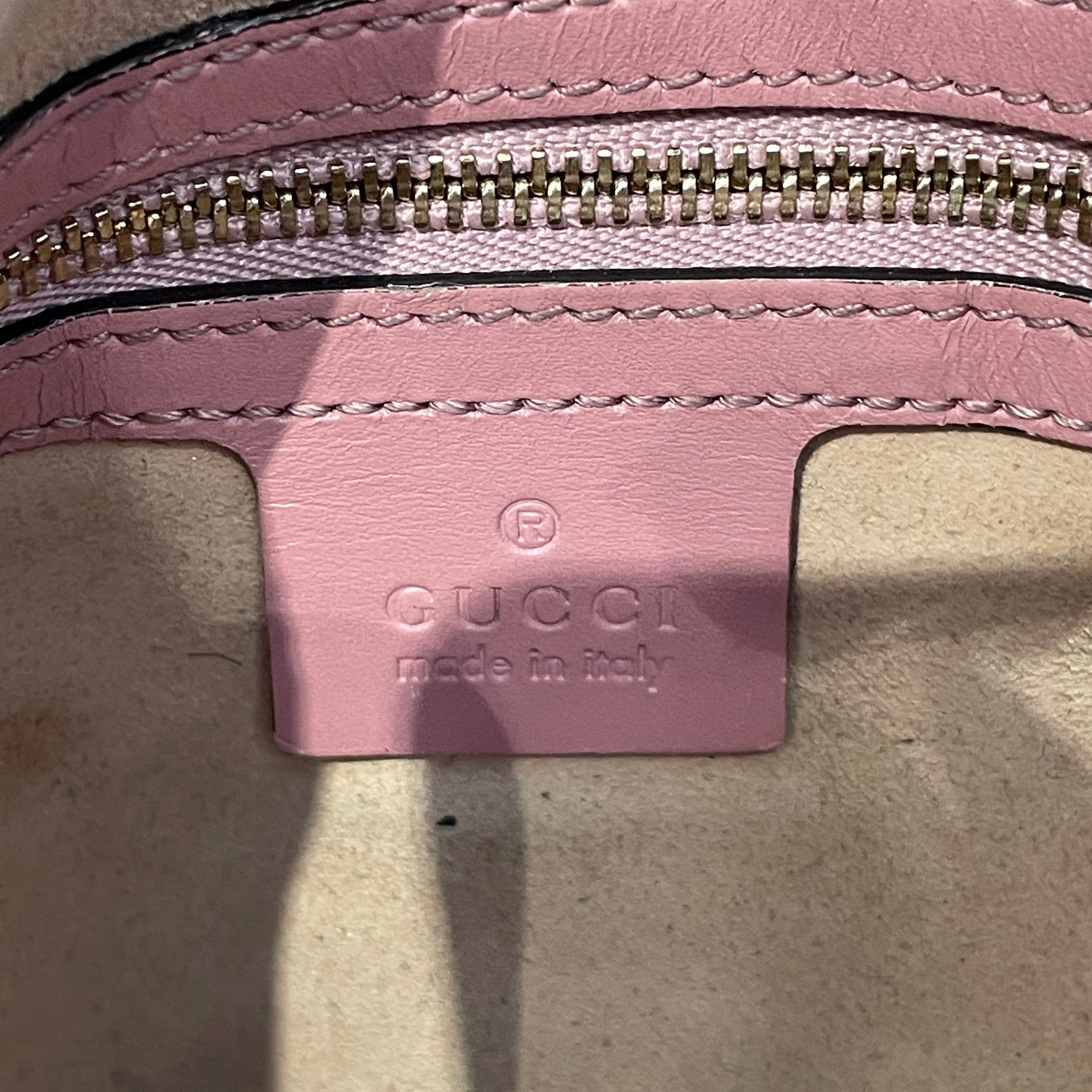 GUCCI/Tote Bag/Monogram/Leather/PNK/GUCCISSMA FOLDOVER view 6